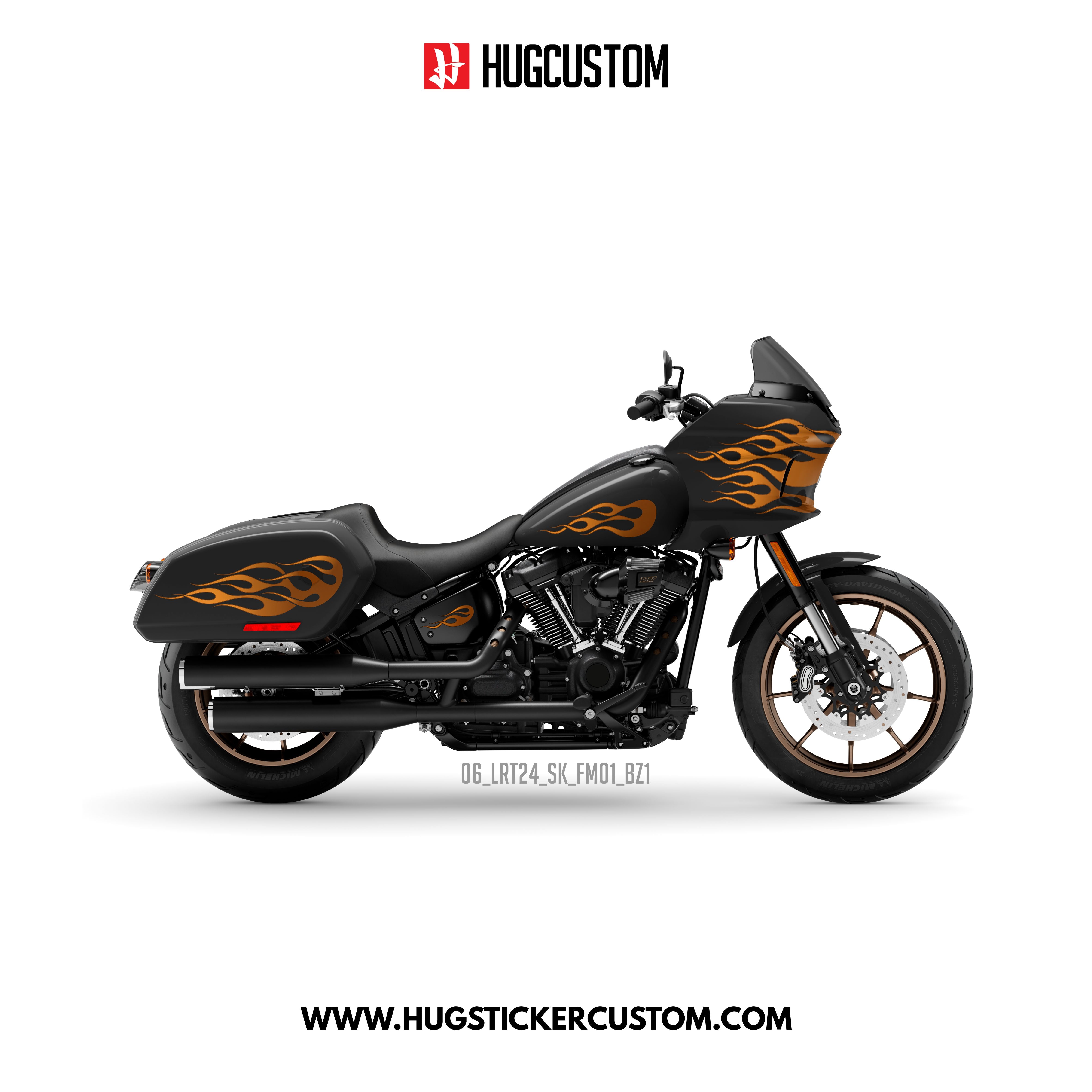HUGCUSTOM Sticker Kit for Cruiser LRST (FXLRST) (2017-2025) - 'Blaze of Freedom' Design - HUGSTICKERCUSTOM