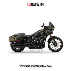HUGCUSTOM Sticker Kit for Cruiser LRST (FXLRST) (2017-2025) - 'Chicano Style' Design - Gold - HUGSTICKERCUSTOM