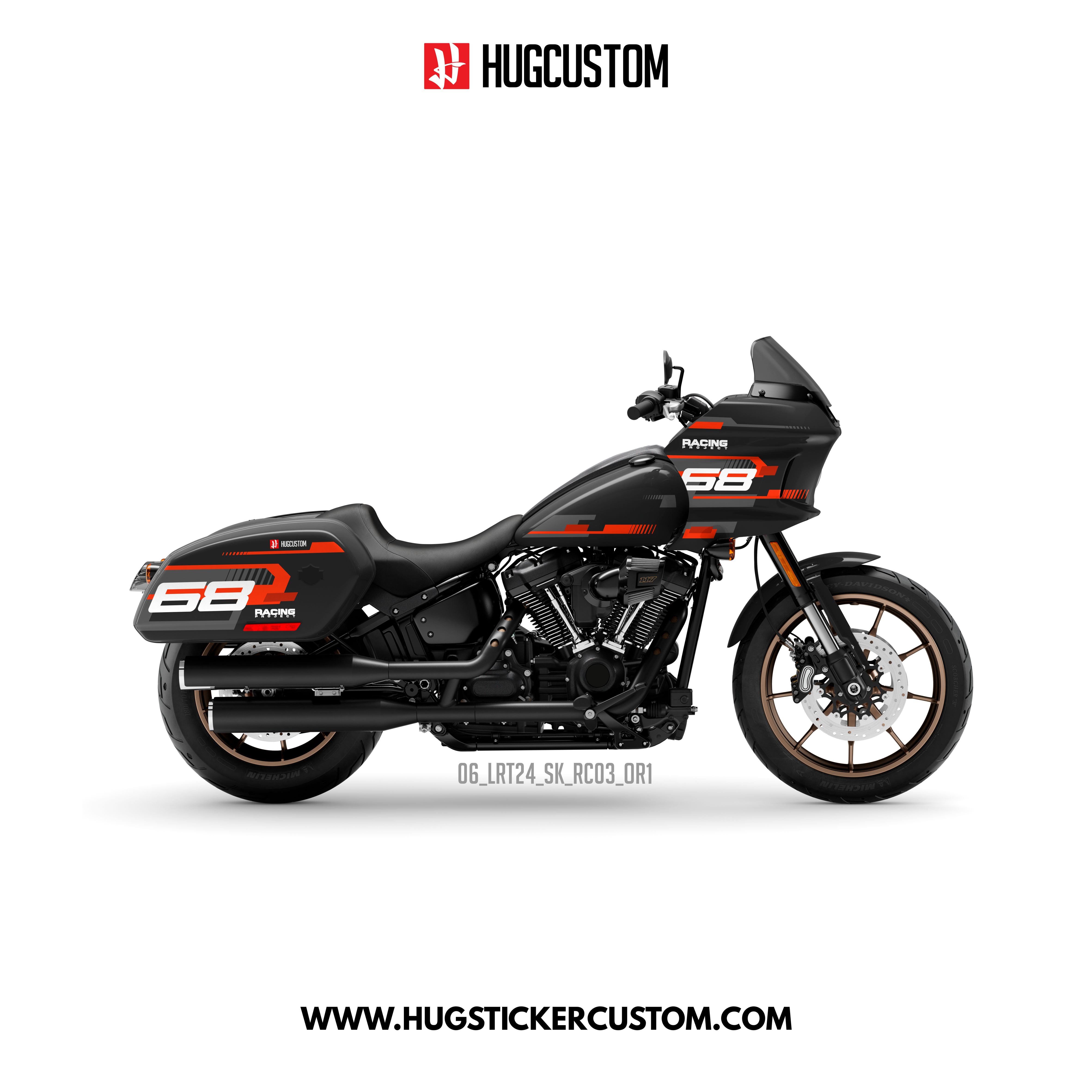 HUGCUSTOM Sticker Kit for Cruiser LRST (FXLRST) (2017-2025) - 'Horizon Speed V.2' Design - HUGSTICKERCUSTOM