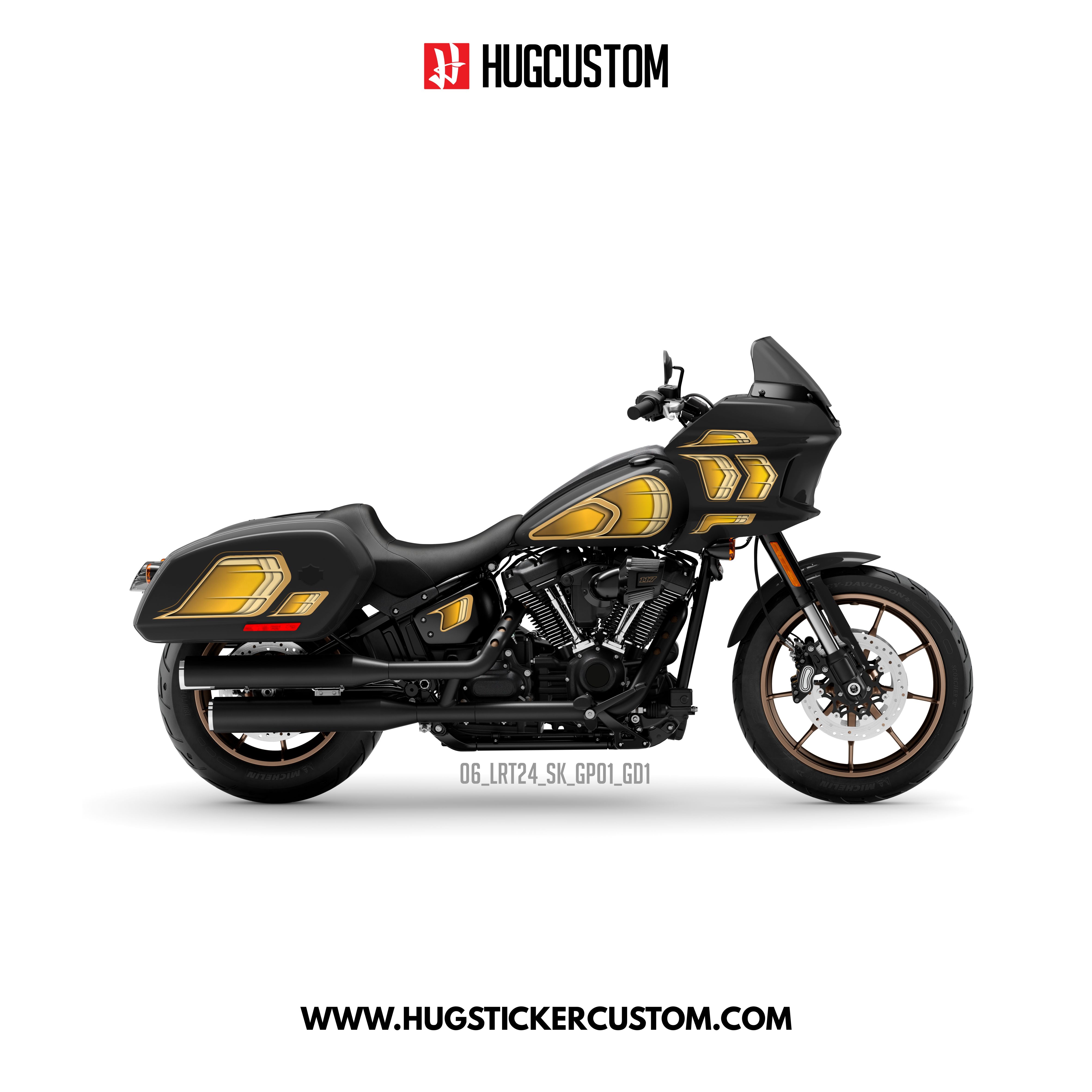 HUGCUSTOM Sticker Kit for Cruiser LRST (FXLRST) (2017-2025) - 'Royal Ember' Design - HUGSTICKERCUSTOM