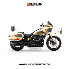HUGCUSTOM Sticker Kit for Cruiser LRST (FXLRST) (2017-2025) - 'Velocity V.2' Design - HUGSTICKERCUSTOM