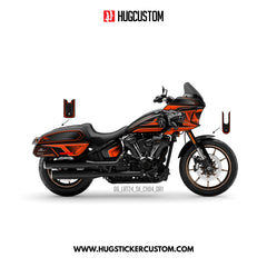 HUGCUSTOM Sticker Kit for Cruiser LRST (FXLRST) (2017-2025) - 'Wolf' Design - HUGSTICKERCUSTOM
