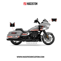HUGCUSTOM Sticker Kit for Touring RG (FLTRX) (2024-2025) - 'High Speed' Design - HUGSTICKERCUSTOM