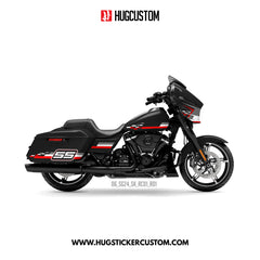 HUGCUSTOM Sticker Kit for Touring SG (FLHX) (2024-2025) - 'High Speed' Design - HUGSTICKERCUSTOM