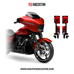 HUGSHIELD Front Fork Cover for Touring SG (FLHXST) 2015-2025 - 'Eagle' Design - HUGSTICKERCUSTOM