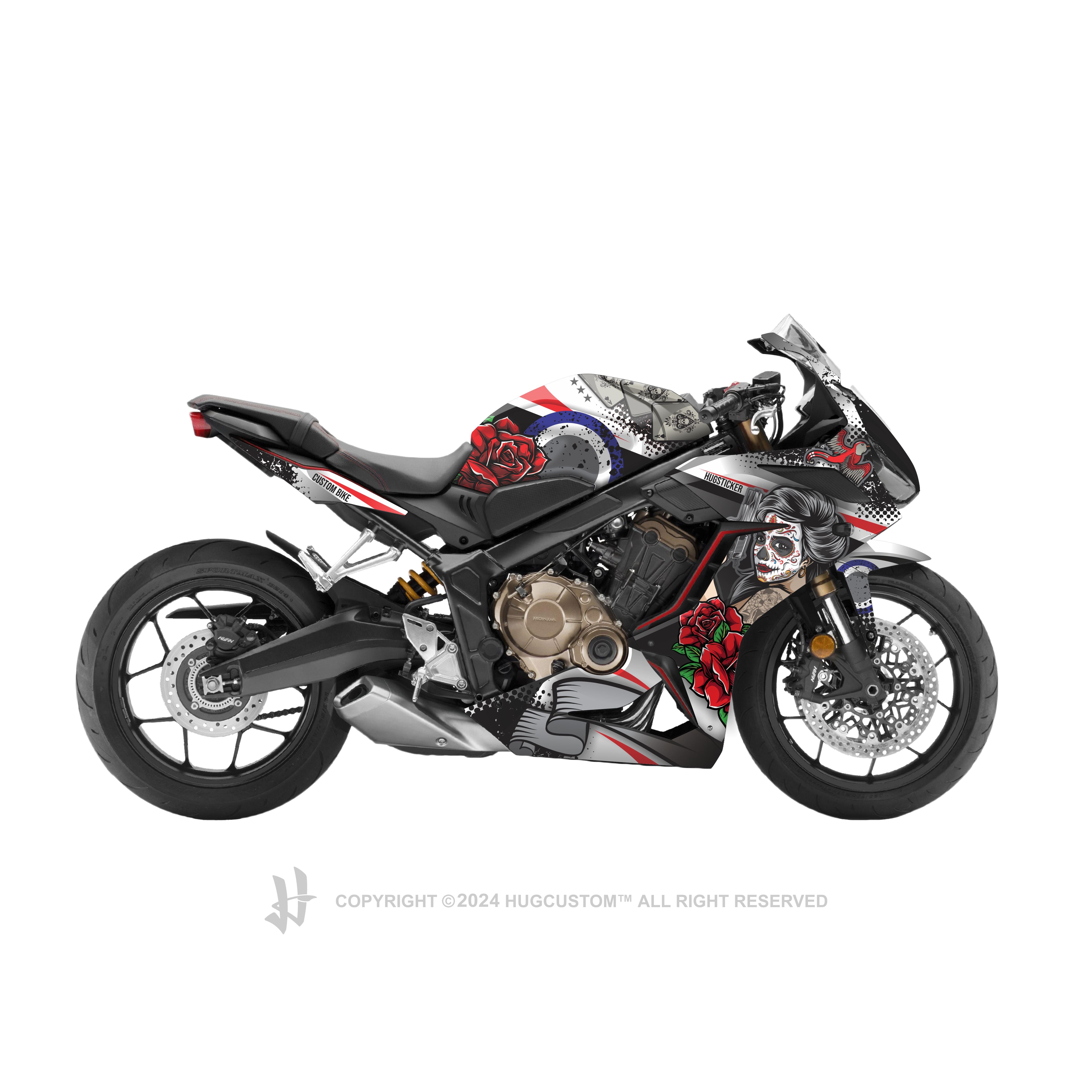 Honda CBR650R 2019-2021 Sticker - 'Old-School' Design - HUGSTICKERCUSTOM