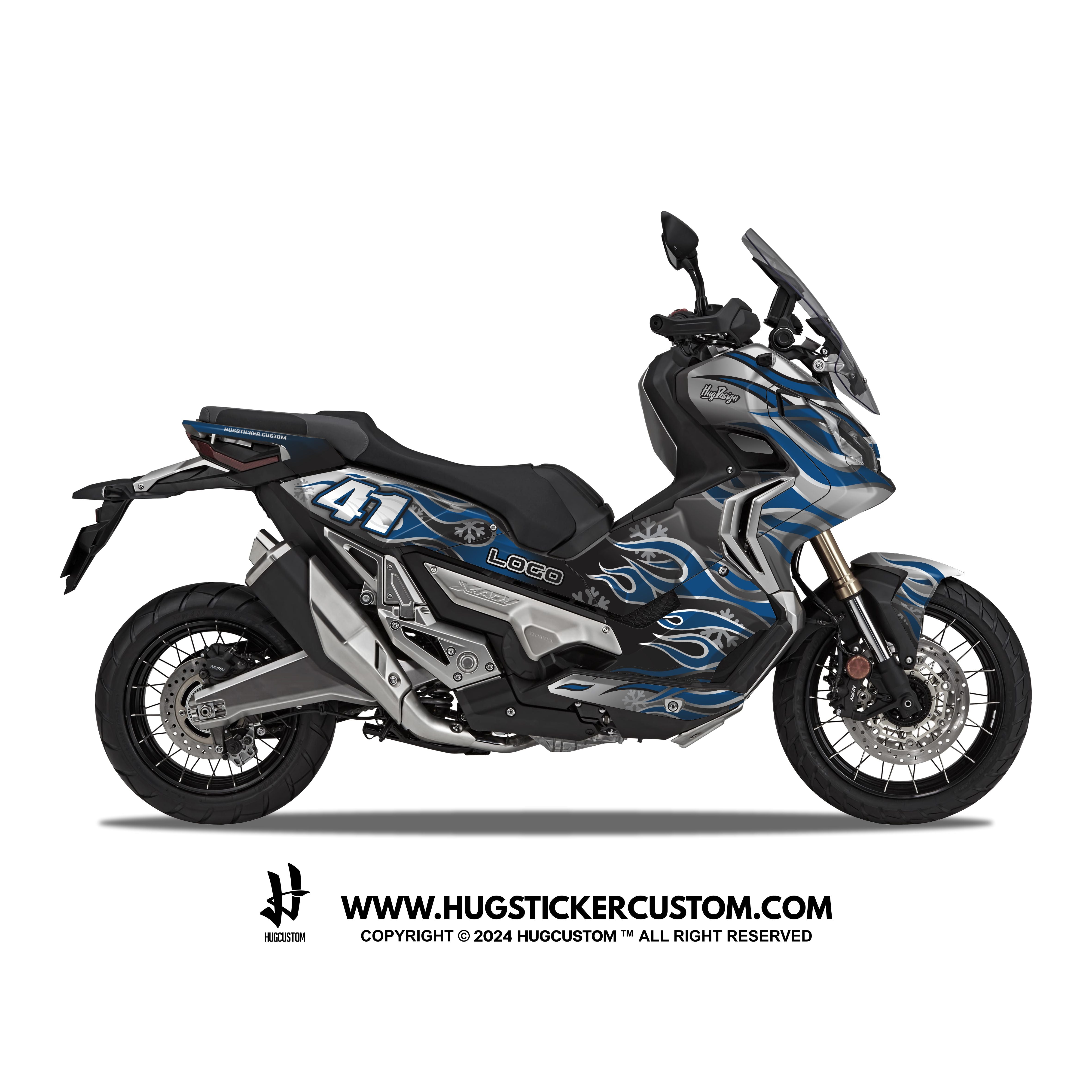 Honda X-ADV 750 2017-2024 Sticker - 'Blaze Fury' Design - HUGSTICKERCUSTOM