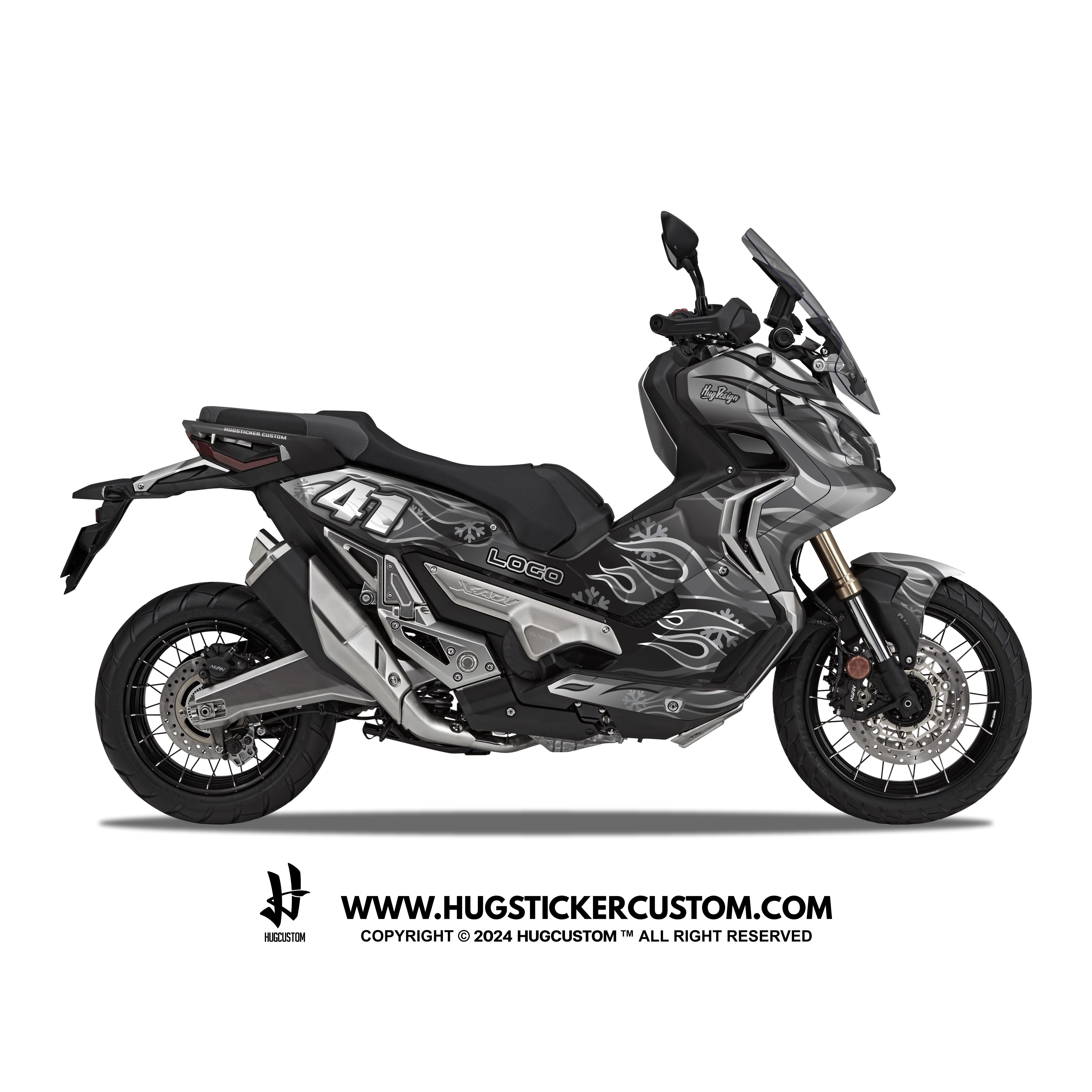 Honda X-ADV 750 2017-2024 Sticker - 'Blaze Fury' Design - HUGSTICKERCUSTOM
