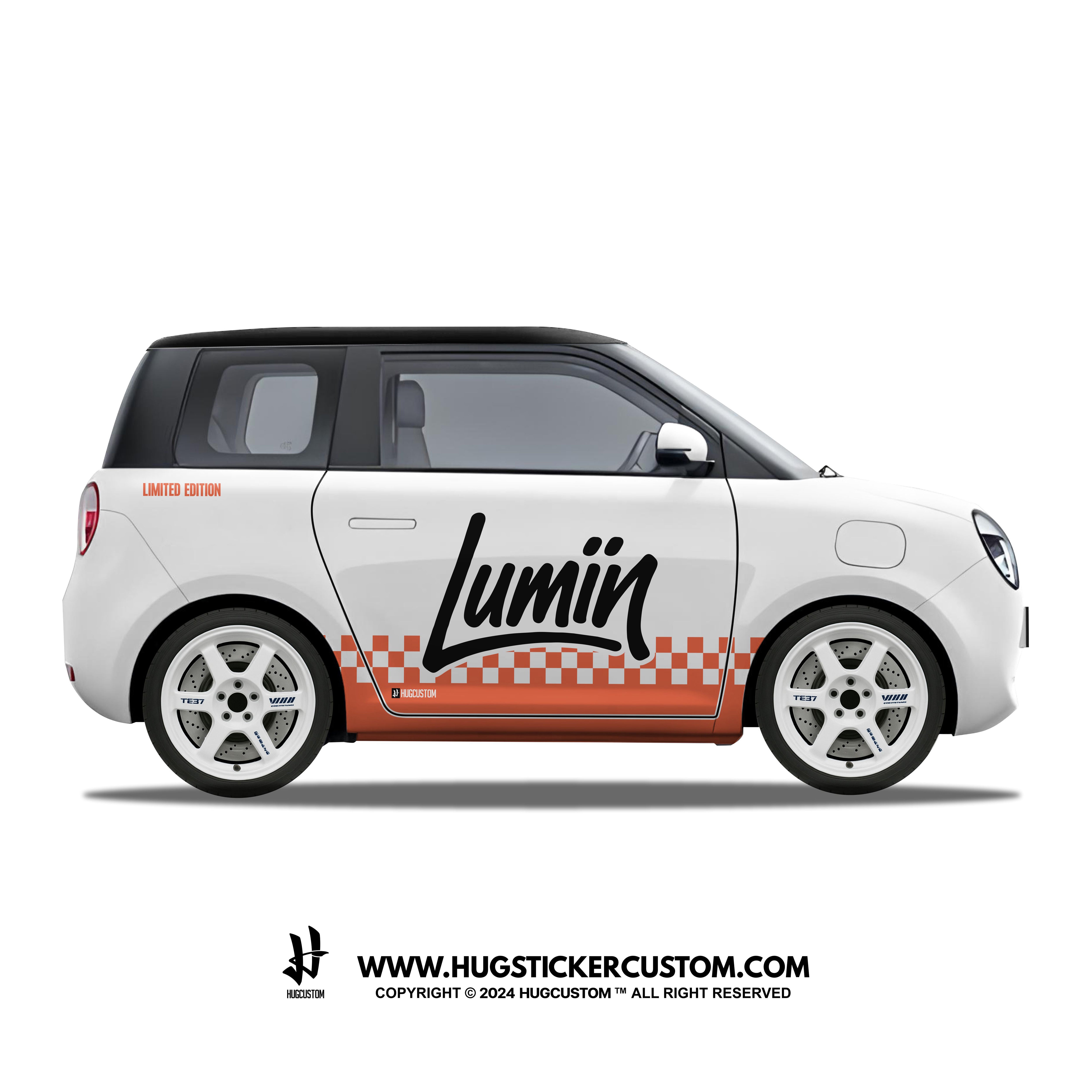 LUMIN Racing Concept "Checkered Pulse" Sticker Kit - HUGSTICKERCUSTOM