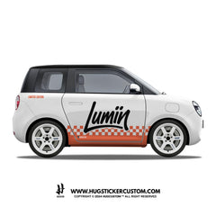 LUMIN Racing Concept "Checkered Pulse" Sticker Kit - HUGSTICKERCUSTOM