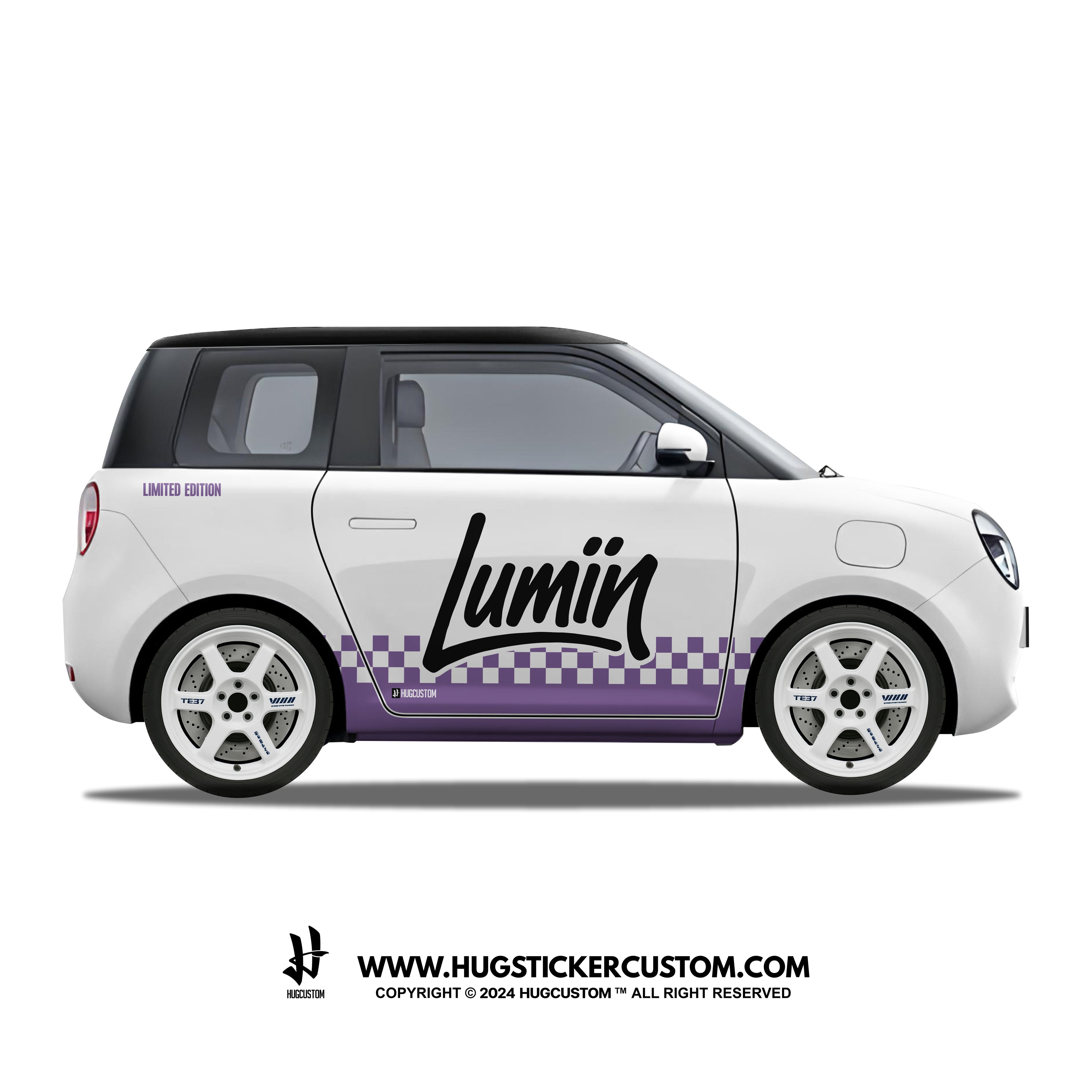 LUMIN Racing Concept "Checkered Pulse" Sticker Kit - HUGSTICKERCUSTOM