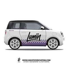 LUMIN Racing Concept "Checkered Pulse" Sticker Kit - HUGSTICKERCUSTOM