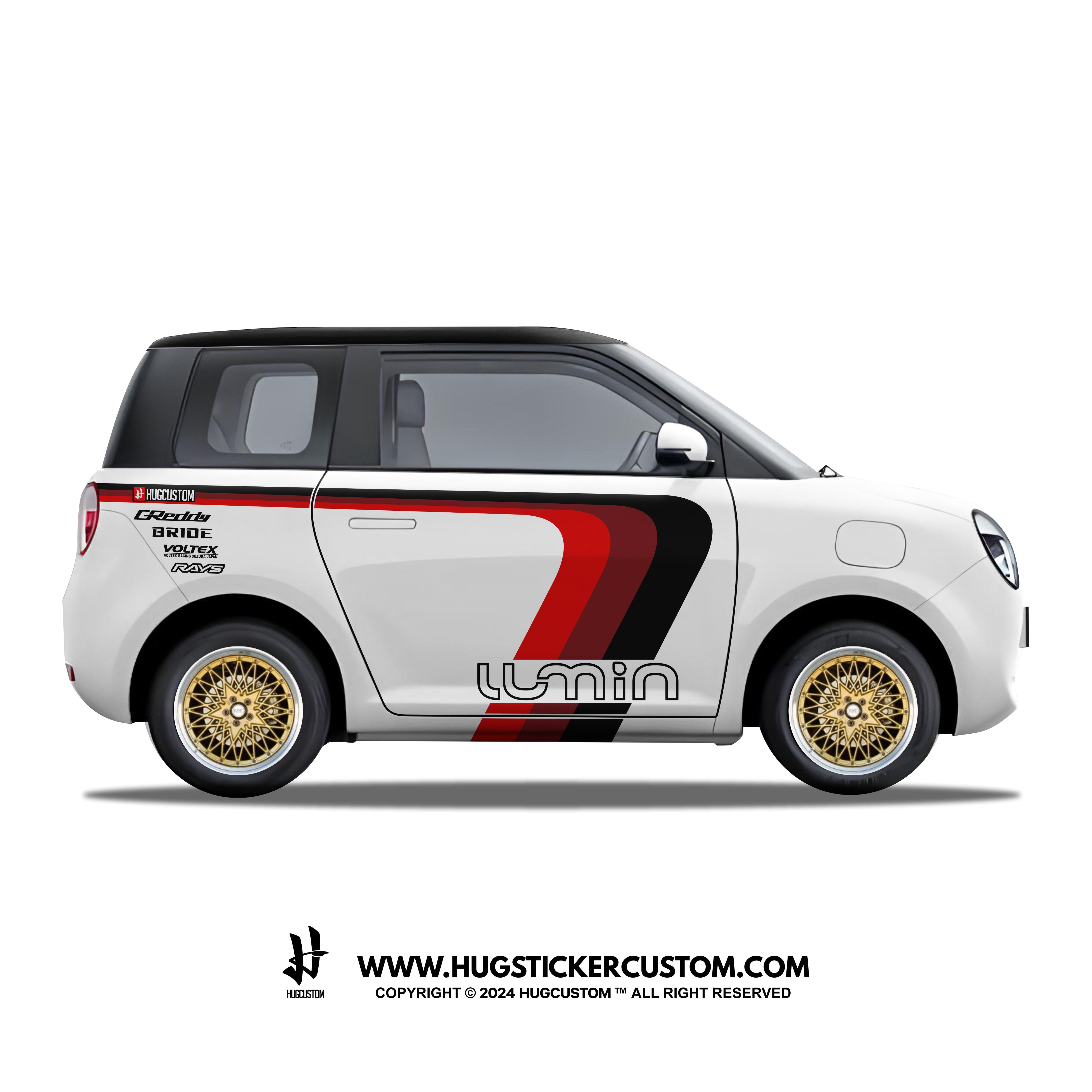 LUMIN Racing Concept "DriftWave" Sticker Kit - HUGSTICKERCUSTOM