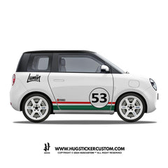 LUMIN Racing Concept "Retro Rally Tricolor" Sticker Kit - HUGSTICKERCUSTOM