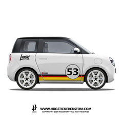 LUMIN Racing Concept "Retro Rally Tricolor" Sticker Kit - HUGSTICKERCUSTOM