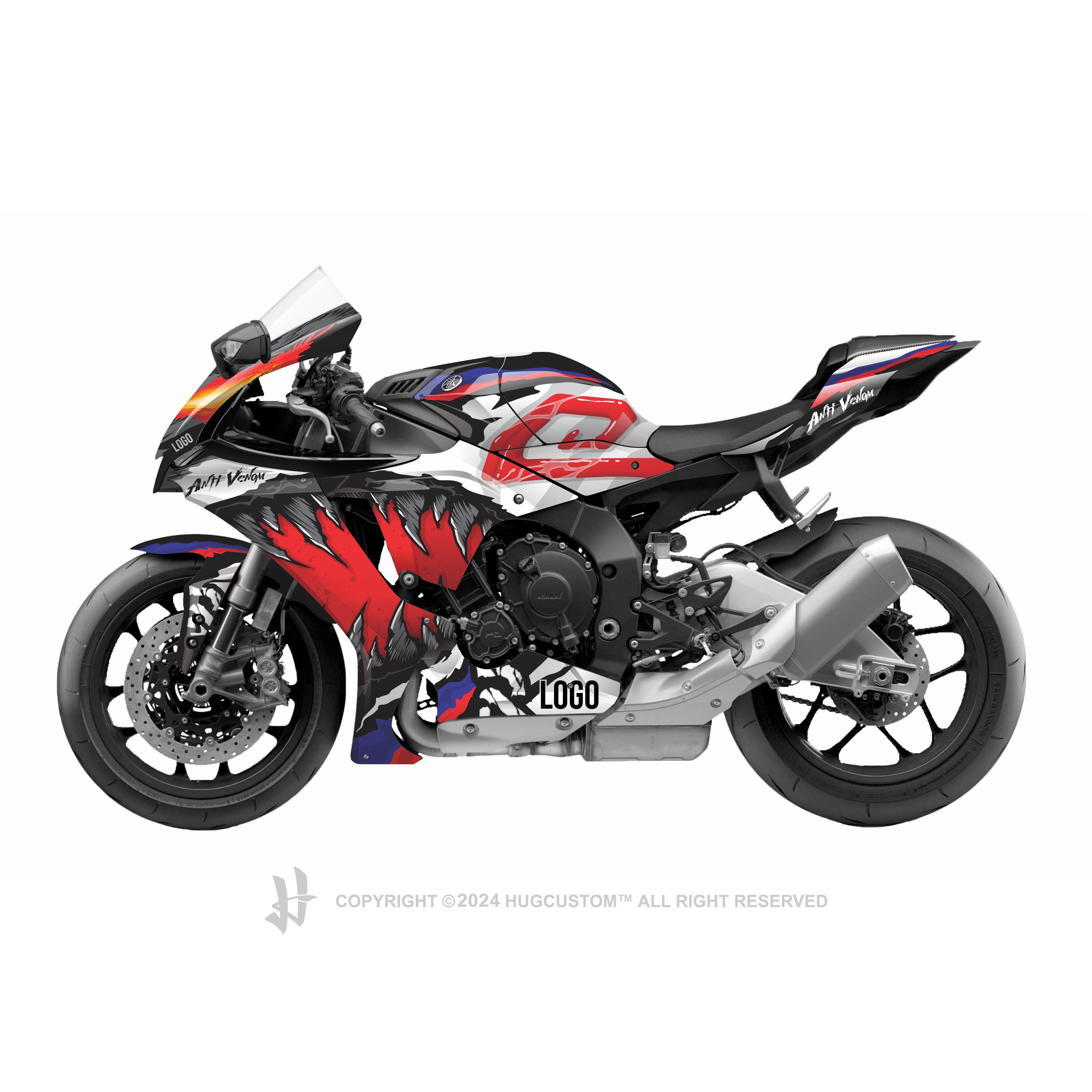 Yamaha YZF-R1 2020 Sticker 'Anti Venom' Design1