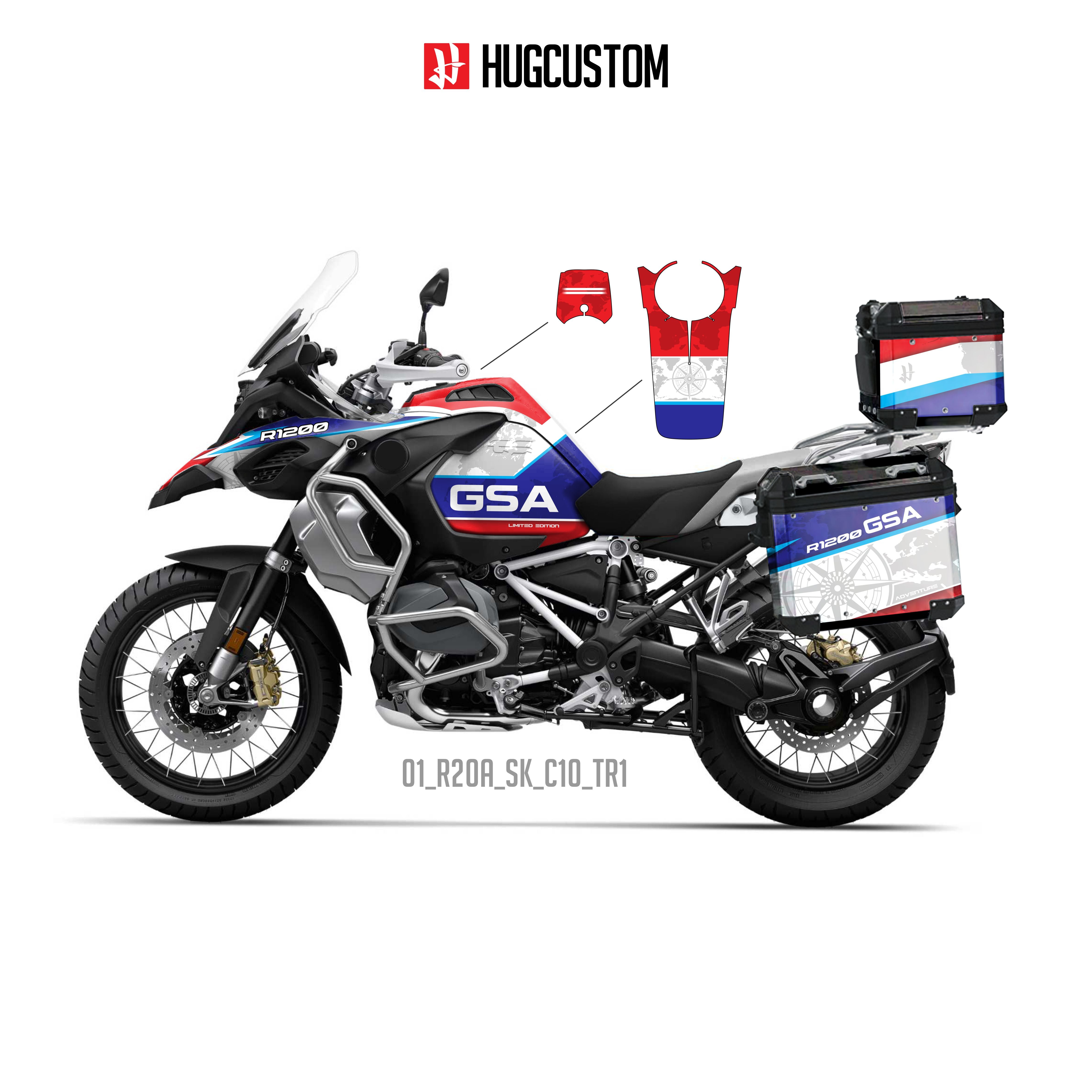 R1200/1250GS Adventure 2014-2025 Sticker Kit – 'Compass Rally' Design