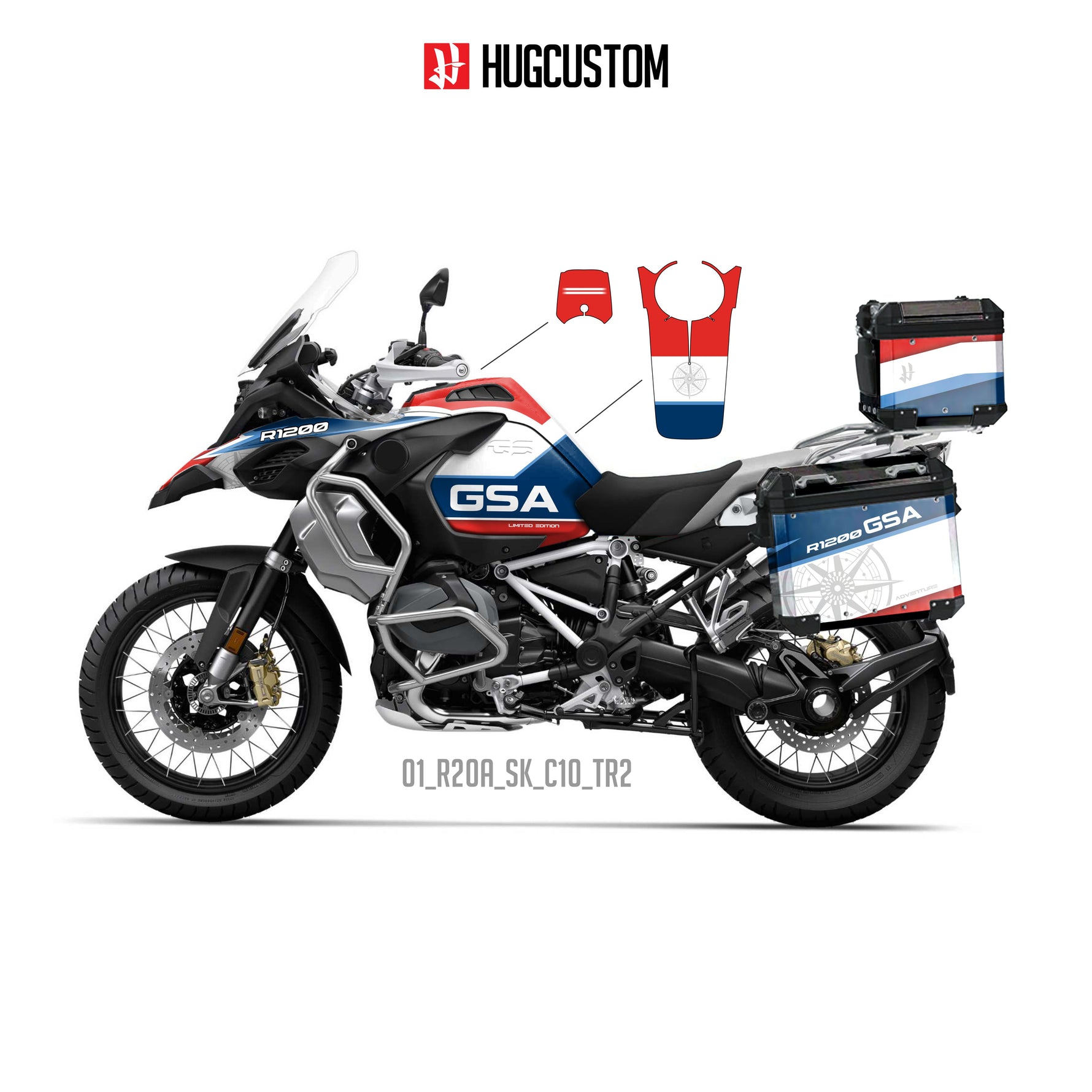 R1200/1250GS Adventure 2014-2025 Sticker Kit – 'Compass Rally' Design