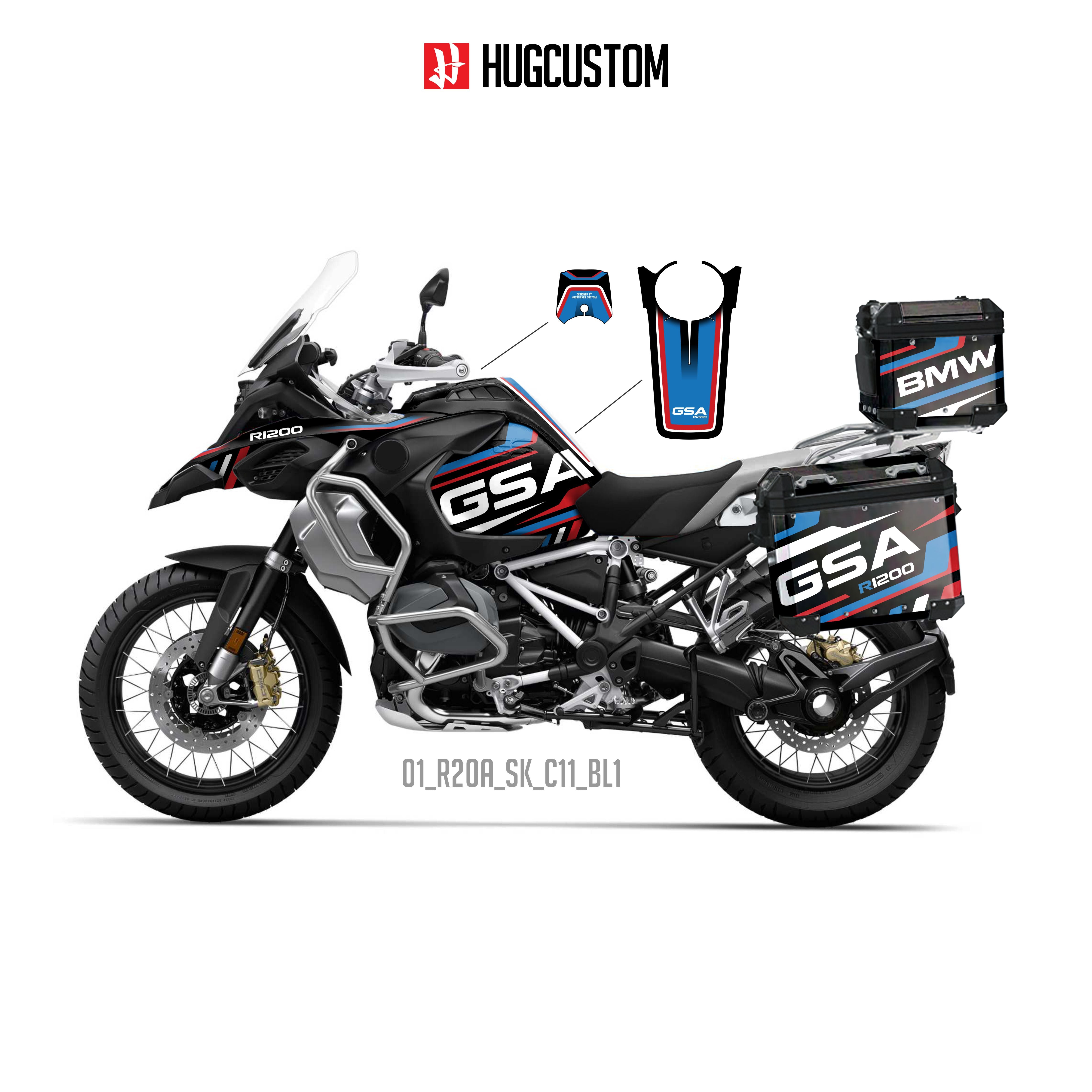 R1200/1250GS Adventure 2014-2025 Sticker Kit – 'Apex Color' Design