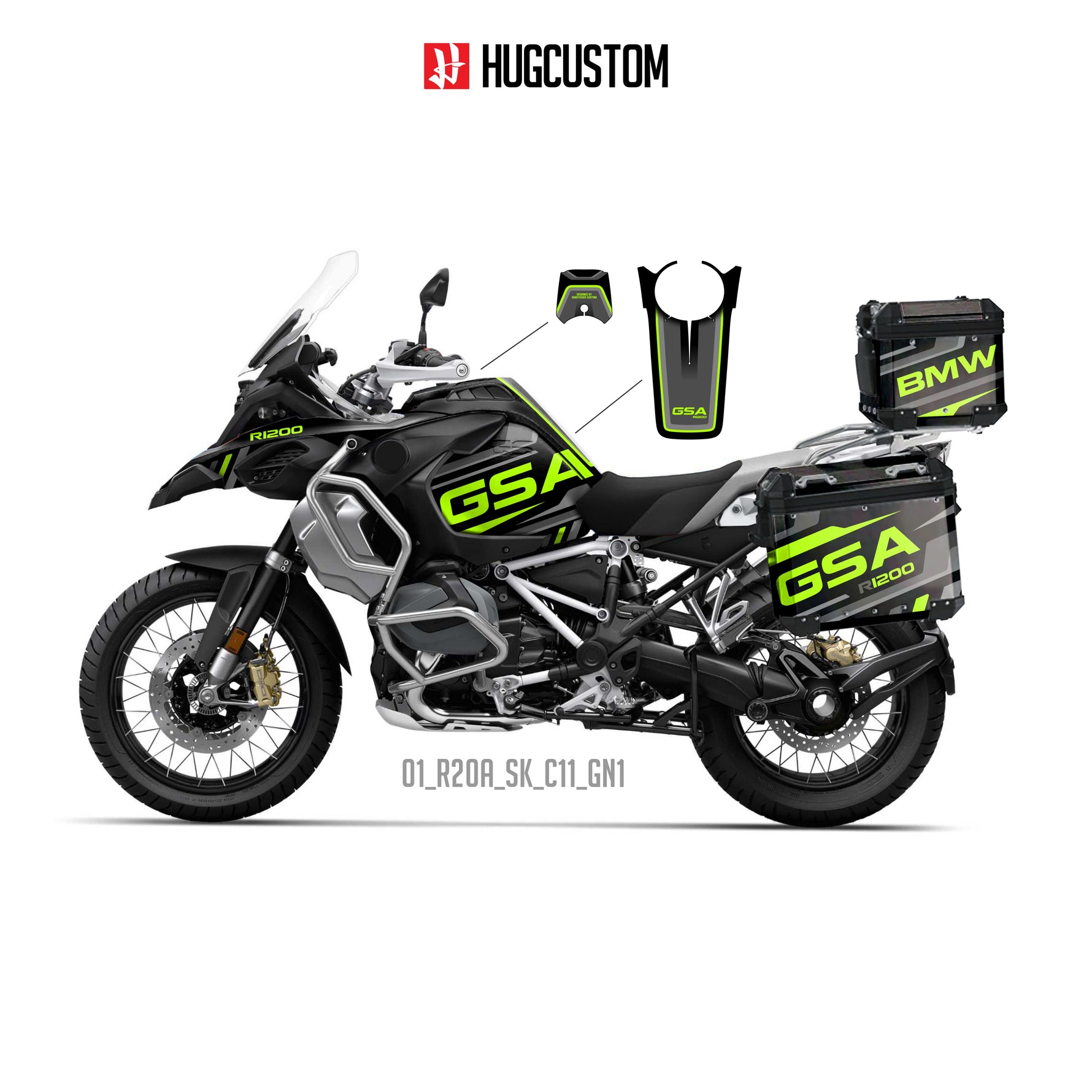 R1200/1250GS Adventure 2014-2025 Sticker Kit – 'Apex Color' Design