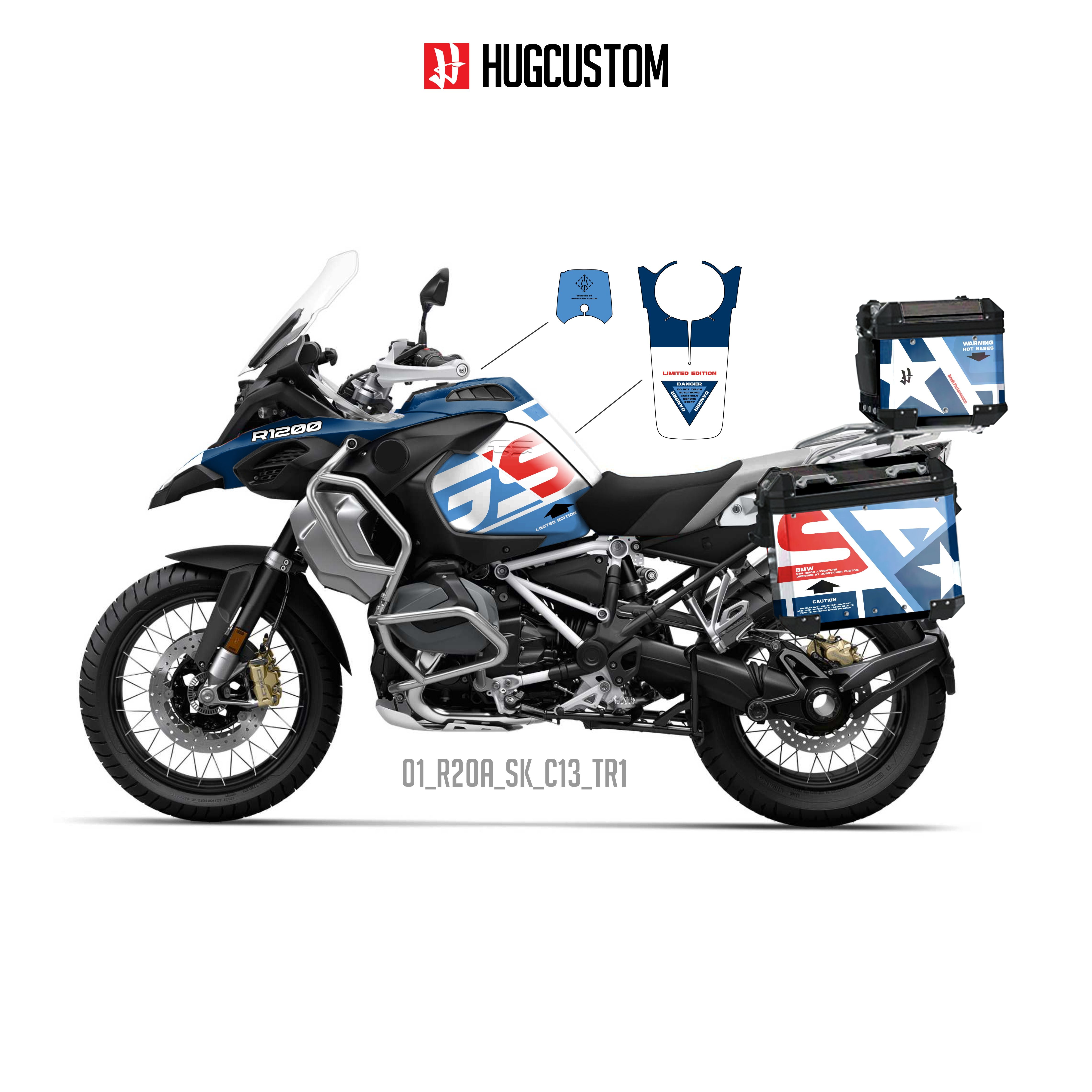 R1200/1250GS Adventure 2014-2025 Sticker Kit – 'Iron Protocol' Design