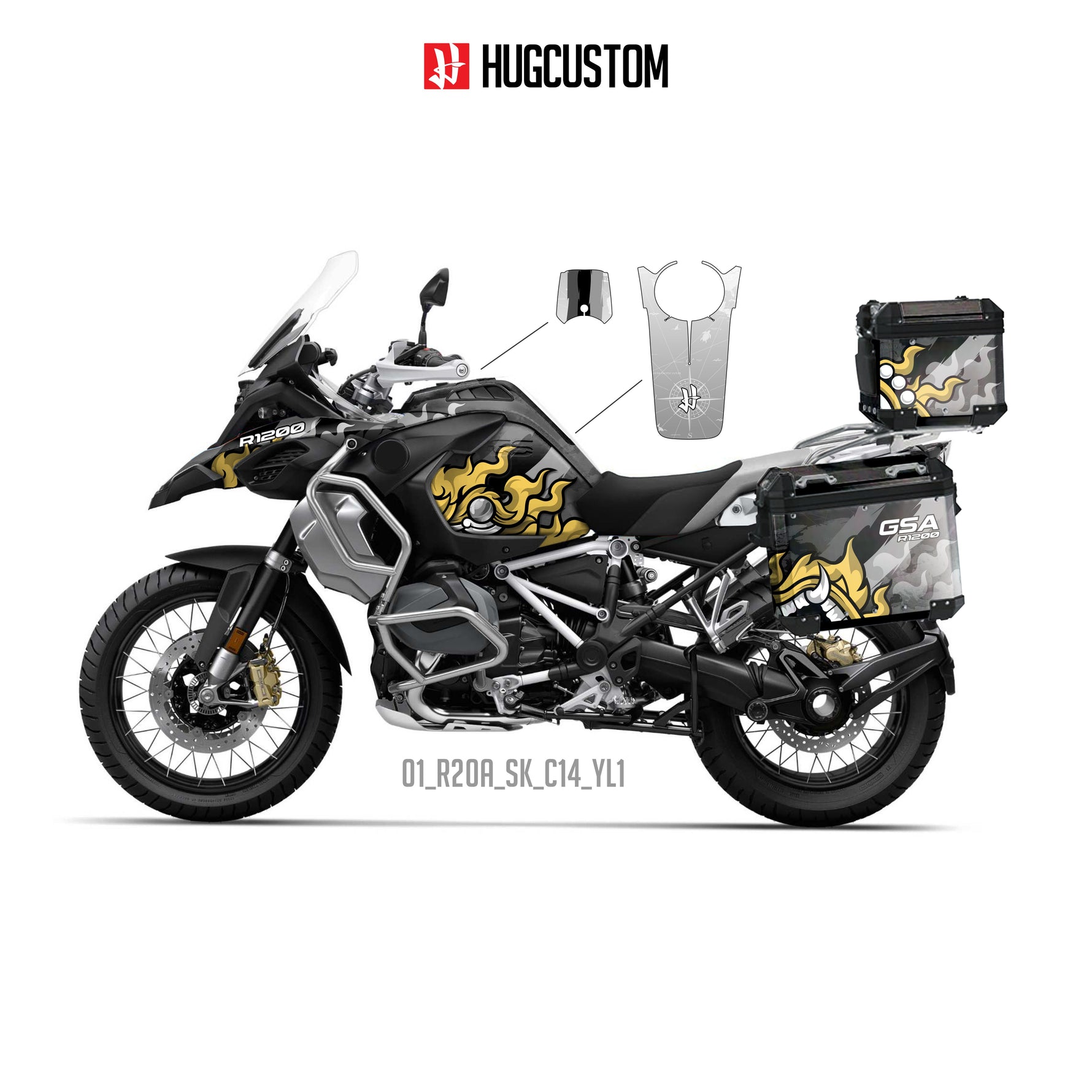 R1200/1250GS Adventure 2014-2025 Sticker Kit – 'Yak' Design