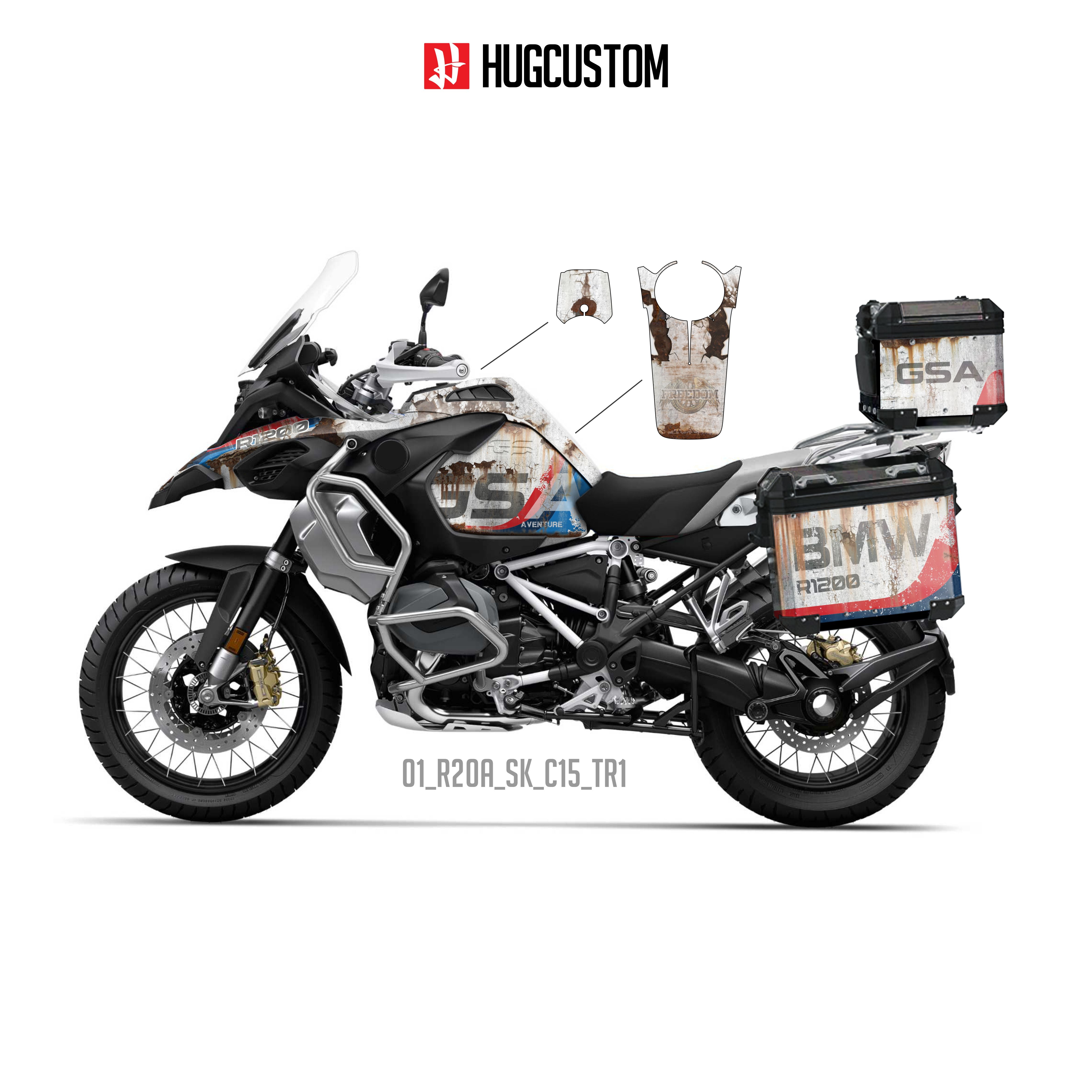 R1200/1250GS Adventure 2014-2025 Sticker Kit – 'Rusted Legacy' Design