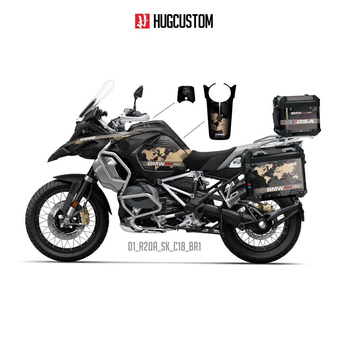 R1200/1250GS Adventure 2014-2025 Sticker Kit – 'World Tracker' Design