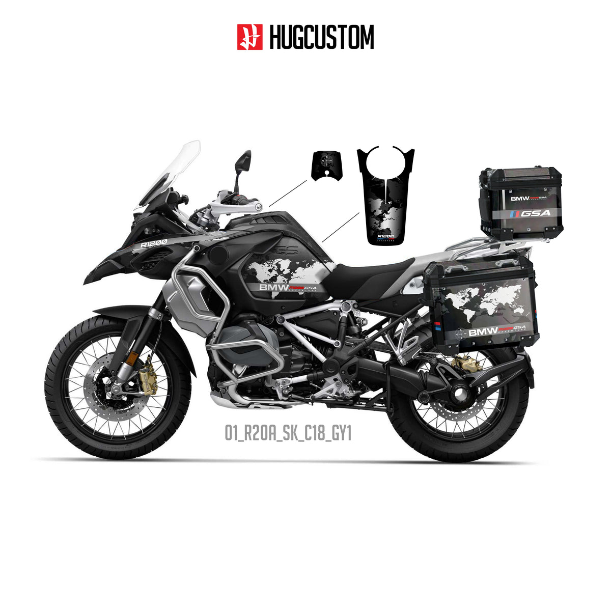 R1200/1250GS Adventure 2014-2025 Sticker Kit – 'World Tracker' Design