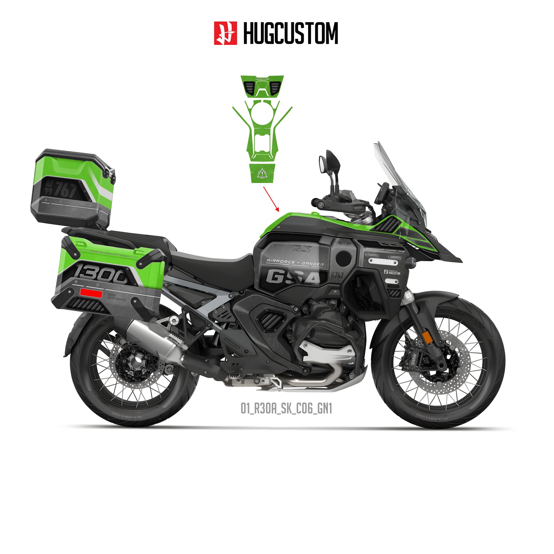 R1300GS Adventure 2024-2025 Sticker Kit – 'Danger' Design
