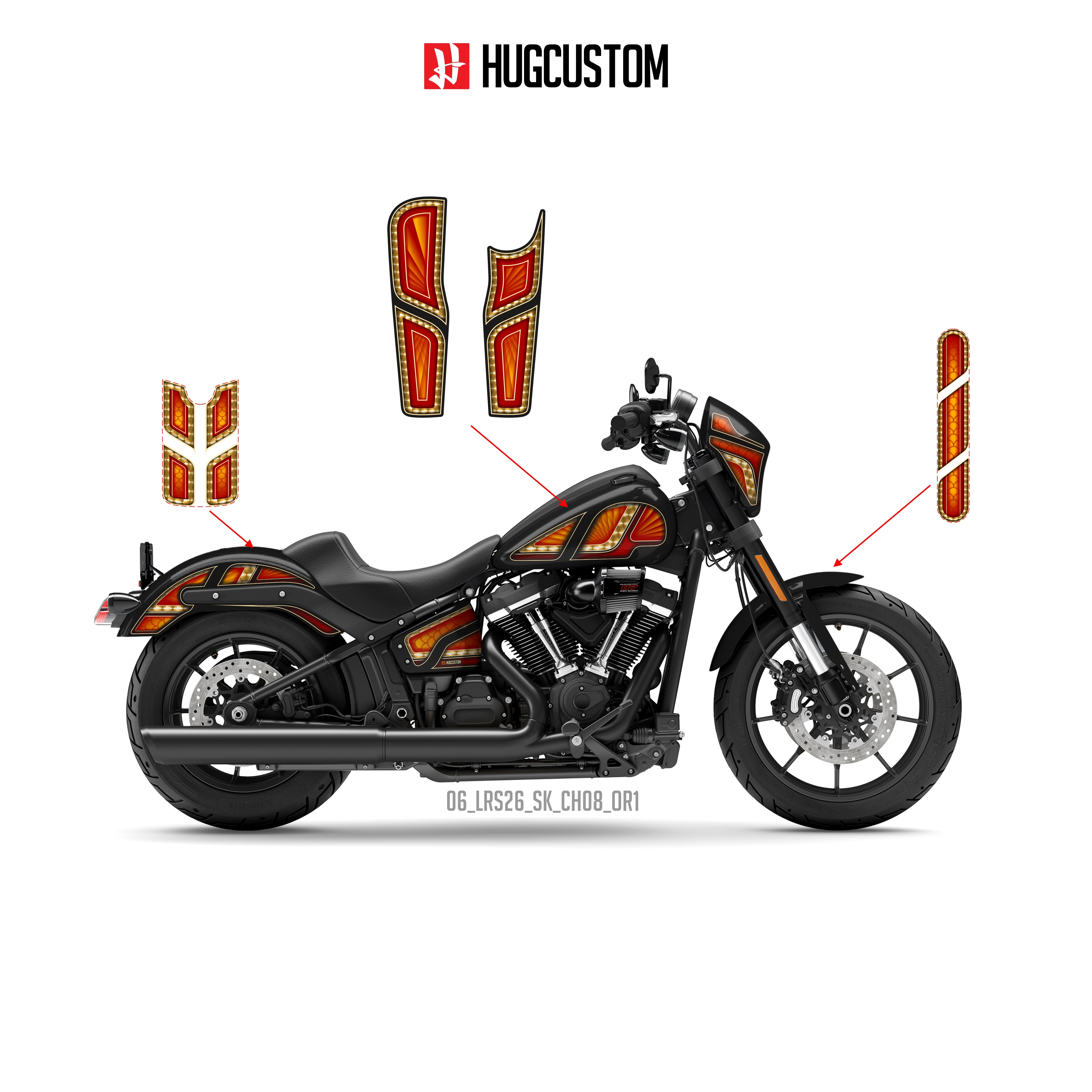 Sticker Kit for Cruiser LRS (FXLRS) (2020-2026) - 'Chicano Style V.3' Design