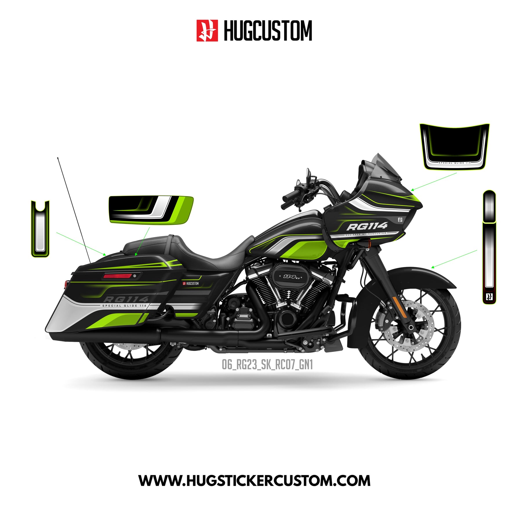 Sticker Kit for Touring RG (FLTRXS/FLTRXST) (2015-2023) - 'Apex Flow' Design
