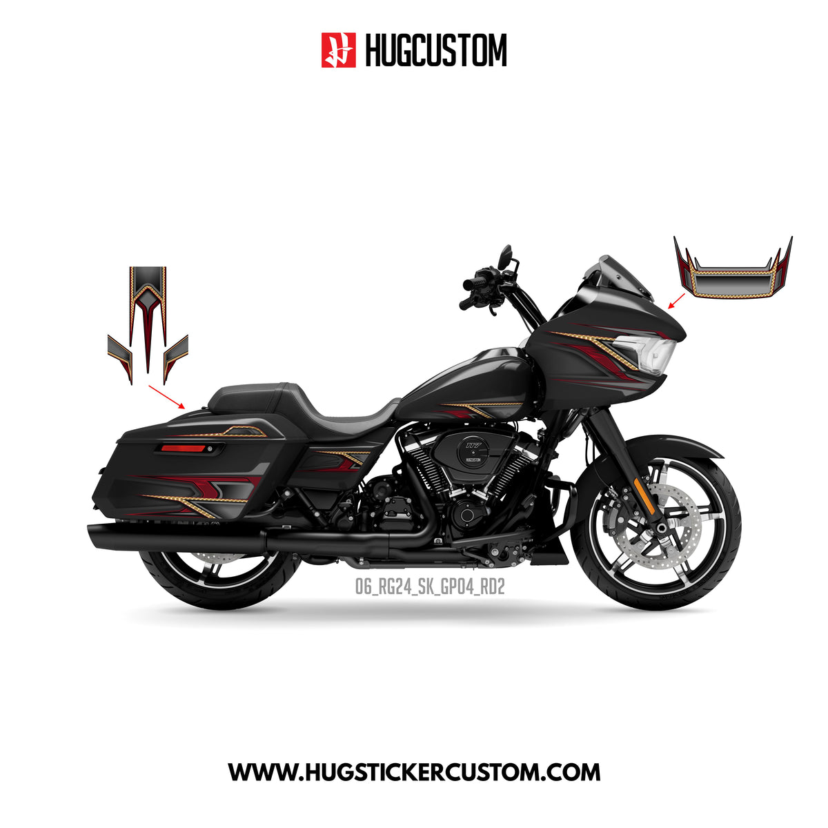 Sticker Kit for Touring RG (FLTRX) (2024-2026) - 'Club Style' Design 3M Premium