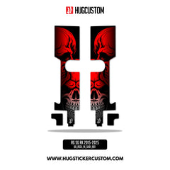HUGSHIELD Front Fork Cover for Touring SG (FLHXST) 2015-2025 - 'Skull' Design
