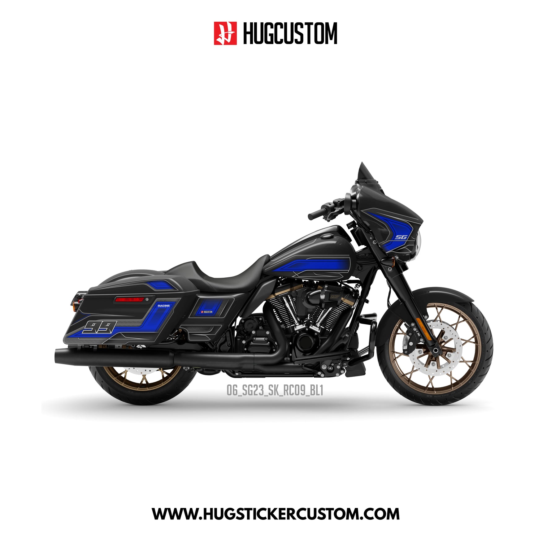 Sticker Kit for Touring SG (FLHXS/FLHXST) (2015-2023) - 'Velocity GT' Design