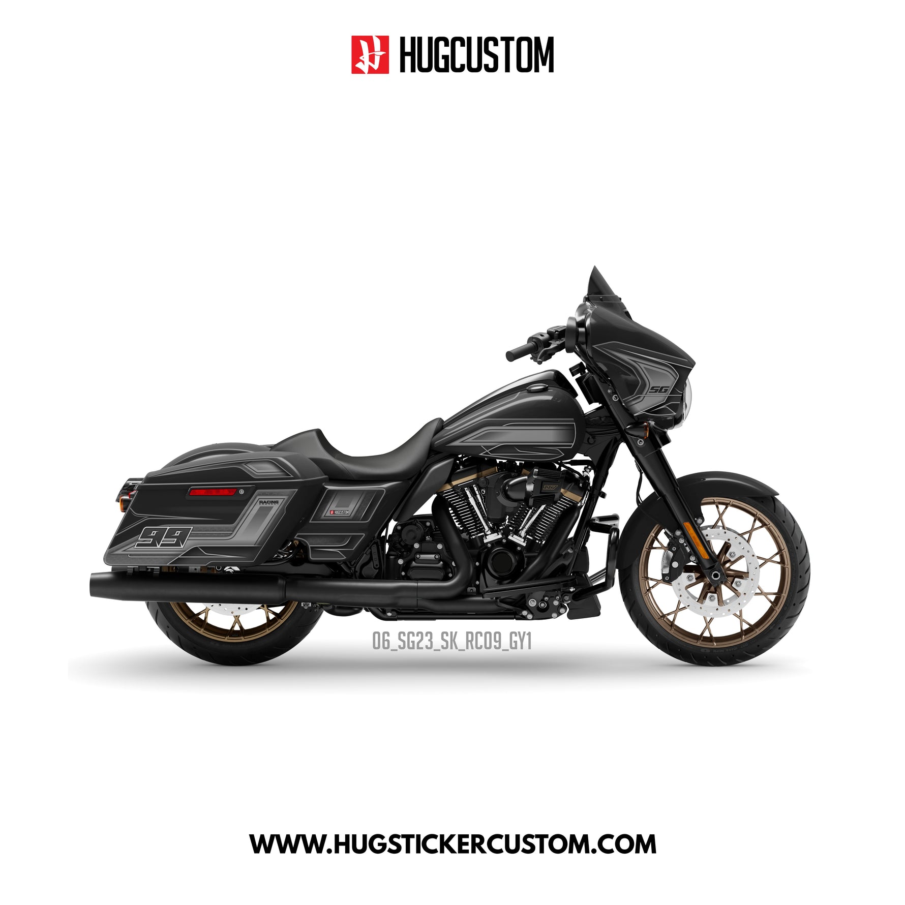 Sticker Kit for Touring SG (FLHXS/FLHXST) (2015-2023) - 'Velocity GT' Design