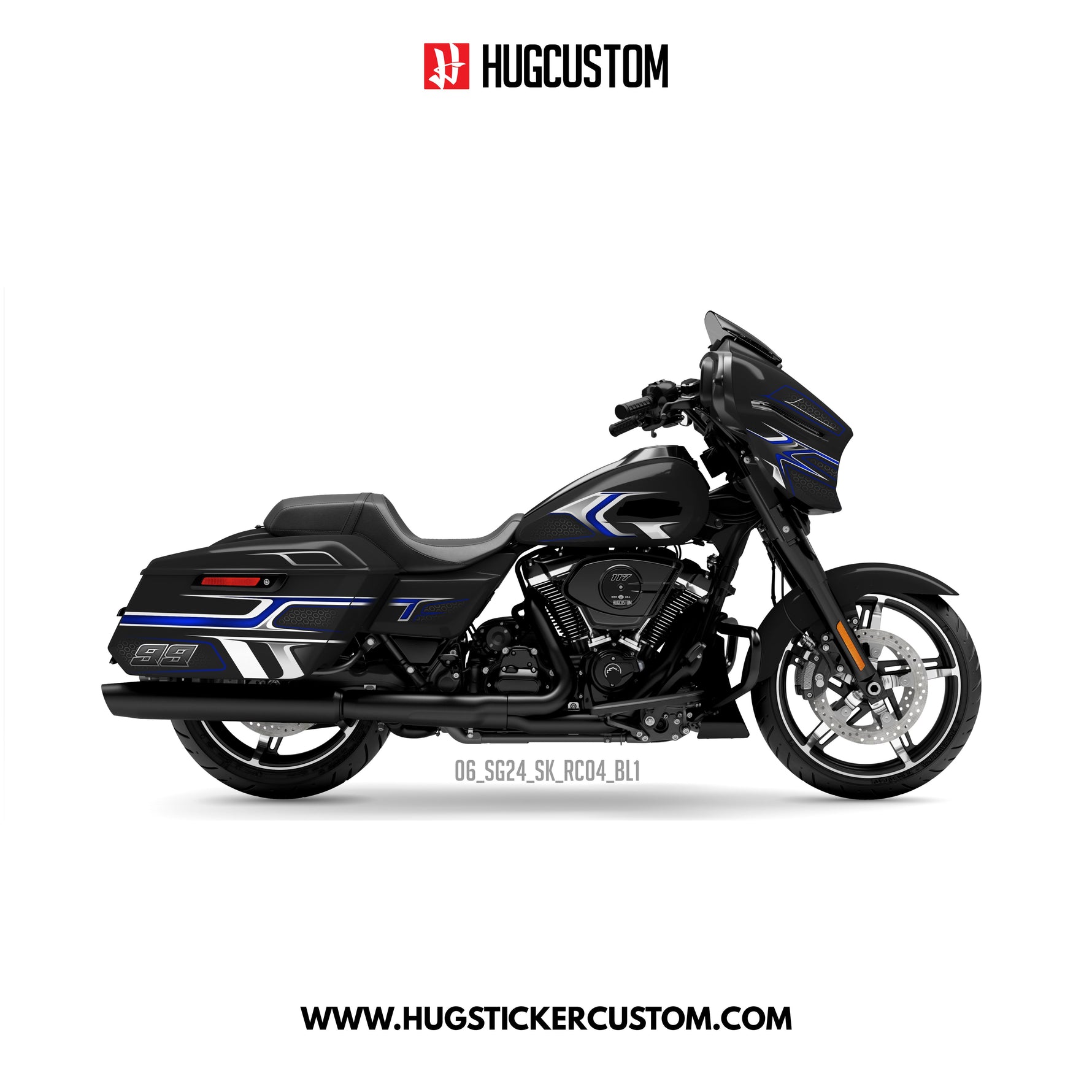 Sticker Kit for Touring SG (FLHX) (2024-2025) - 'Spectre' Design