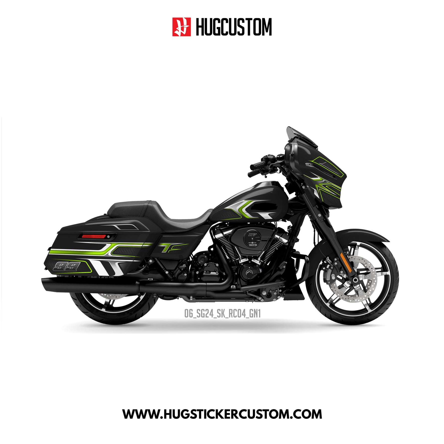 Sticker Kit for Touring SG (FLHX) (2024-2025) - 'Spectre' Design