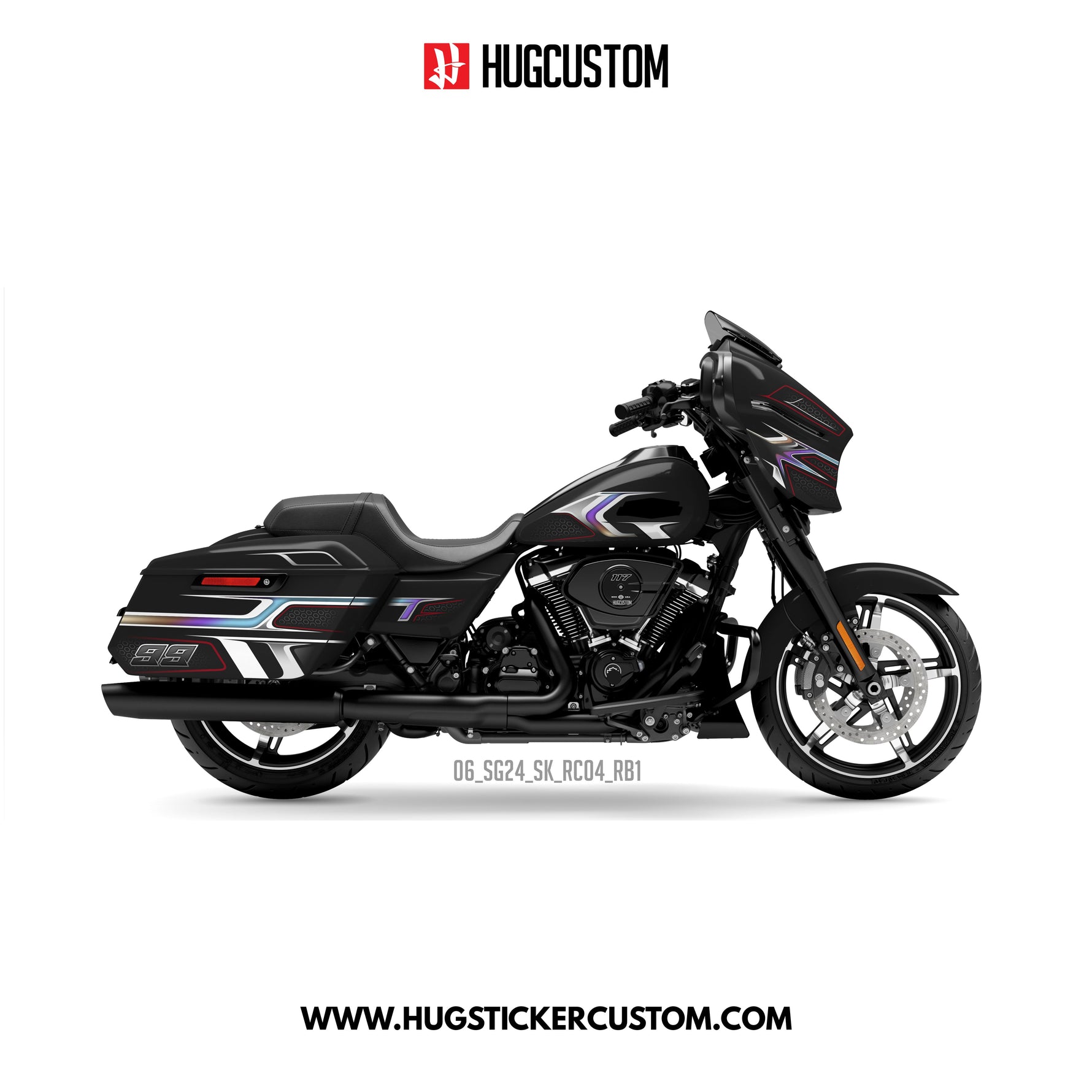 Sticker Kit for Touring SG (FLHX) (2024-2025) - 'Spectre' Design