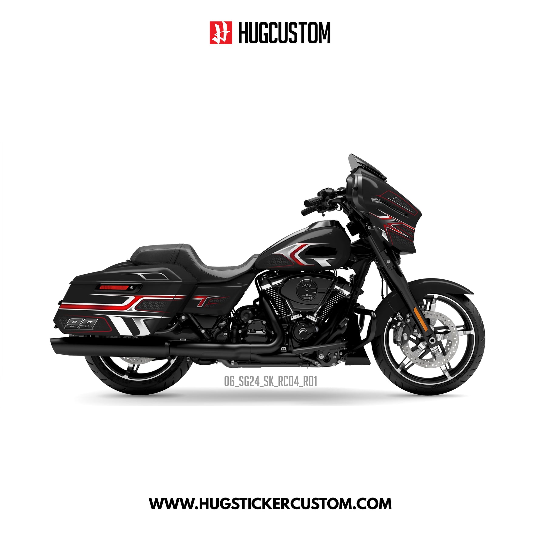 Sticker Kit for Touring SG (FLHX) (2024-2025) - 'Spectre' Design