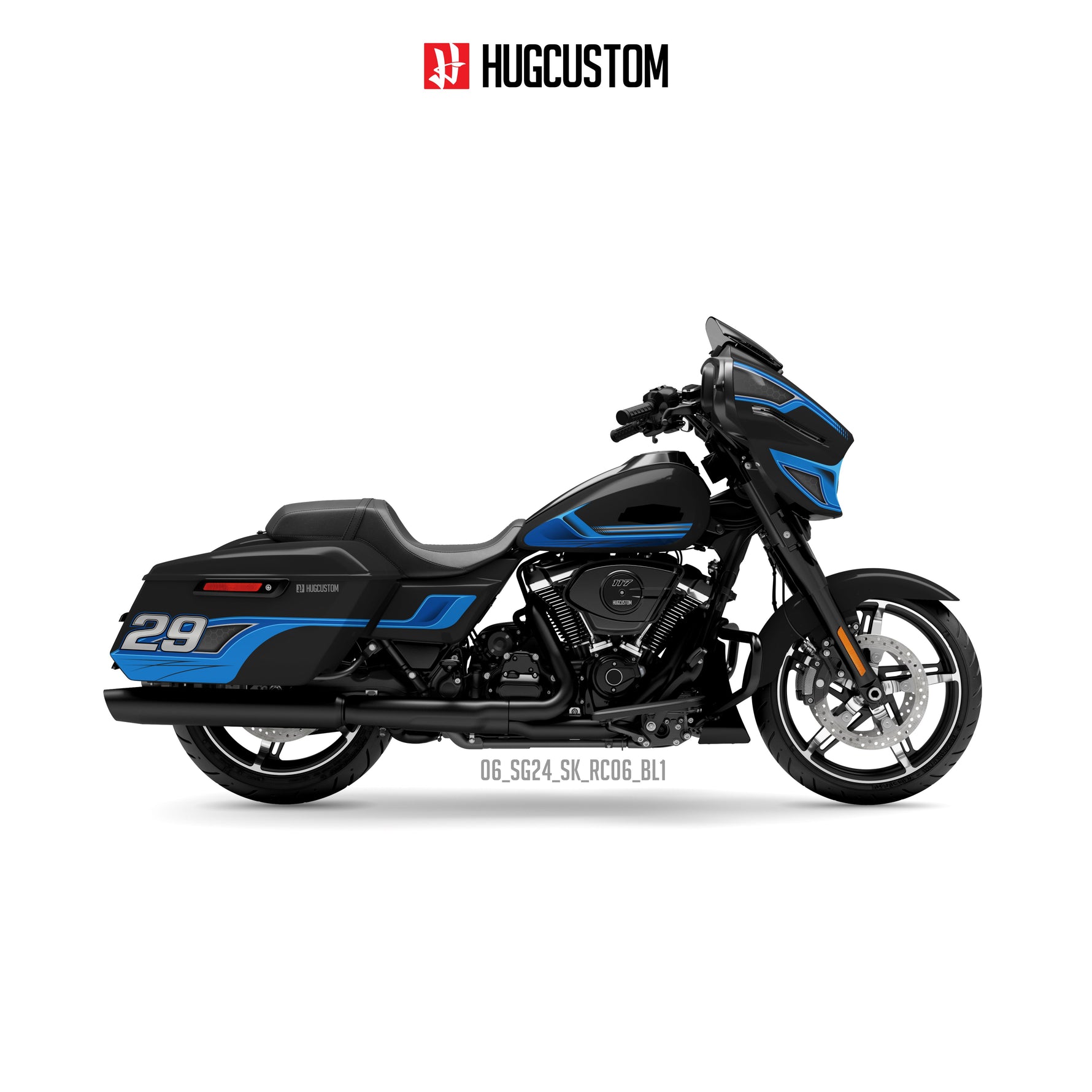Sticker Kit for Touring SG (FLHX) (2024-2026) - 'White Ash' Design