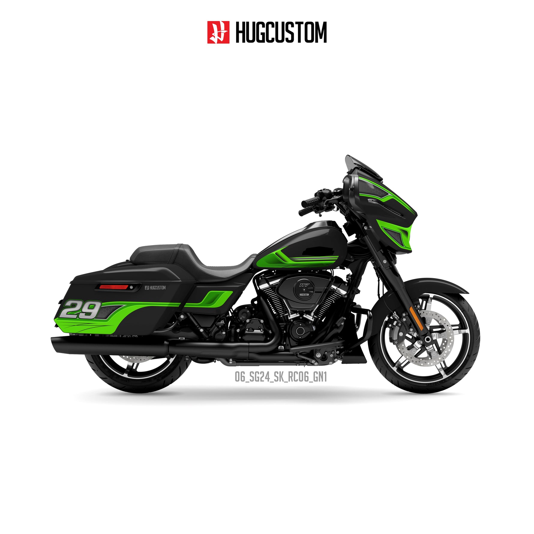 Sticker Kit for Touring SG (FLHX) (2024-2026) - 'White Ash' Design
