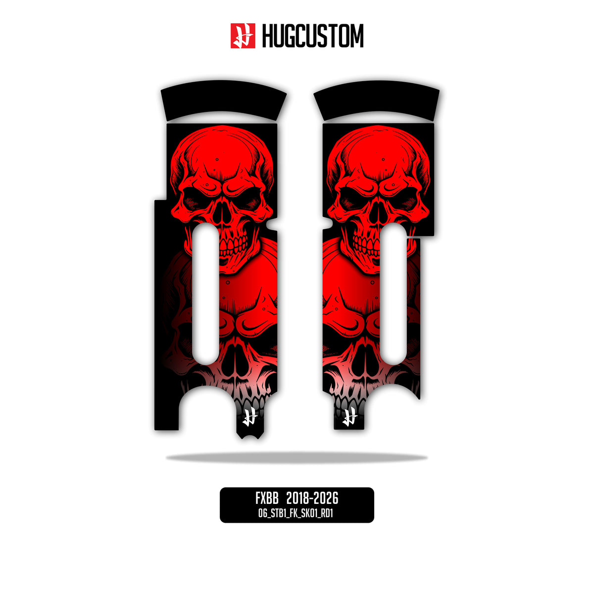 Front Fork Cover for Cruiser (FXBB) 2015-2026 - 'Skull' Design