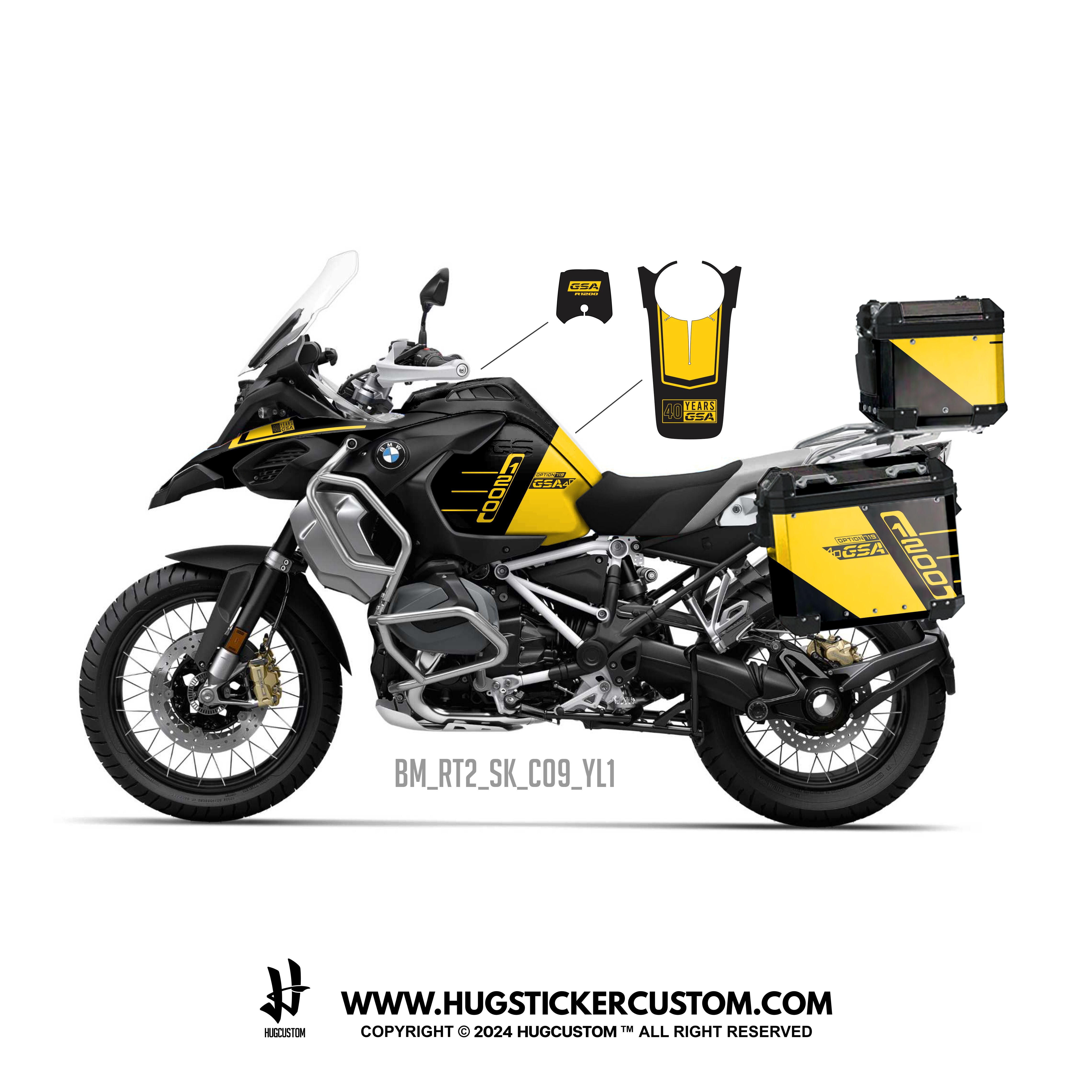 Stickers Bmw Adventure Hp R1250GS ADVENTURE HP STYLE BMW ALUMINIUM