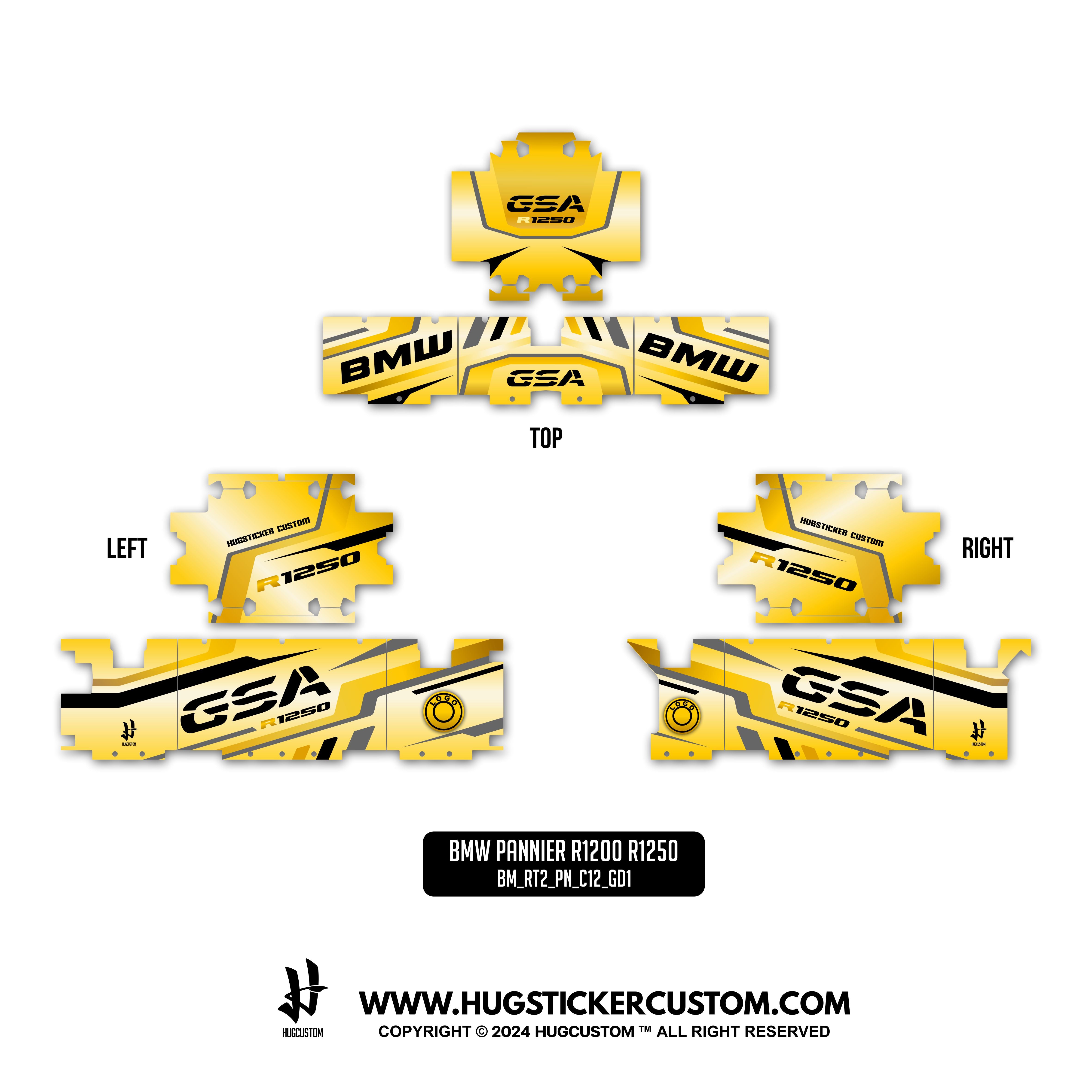 BMW R1200/1250 GS & GS Adventure Sticker – 'APRS23' Design - HUGSTICKERCUSTOM 