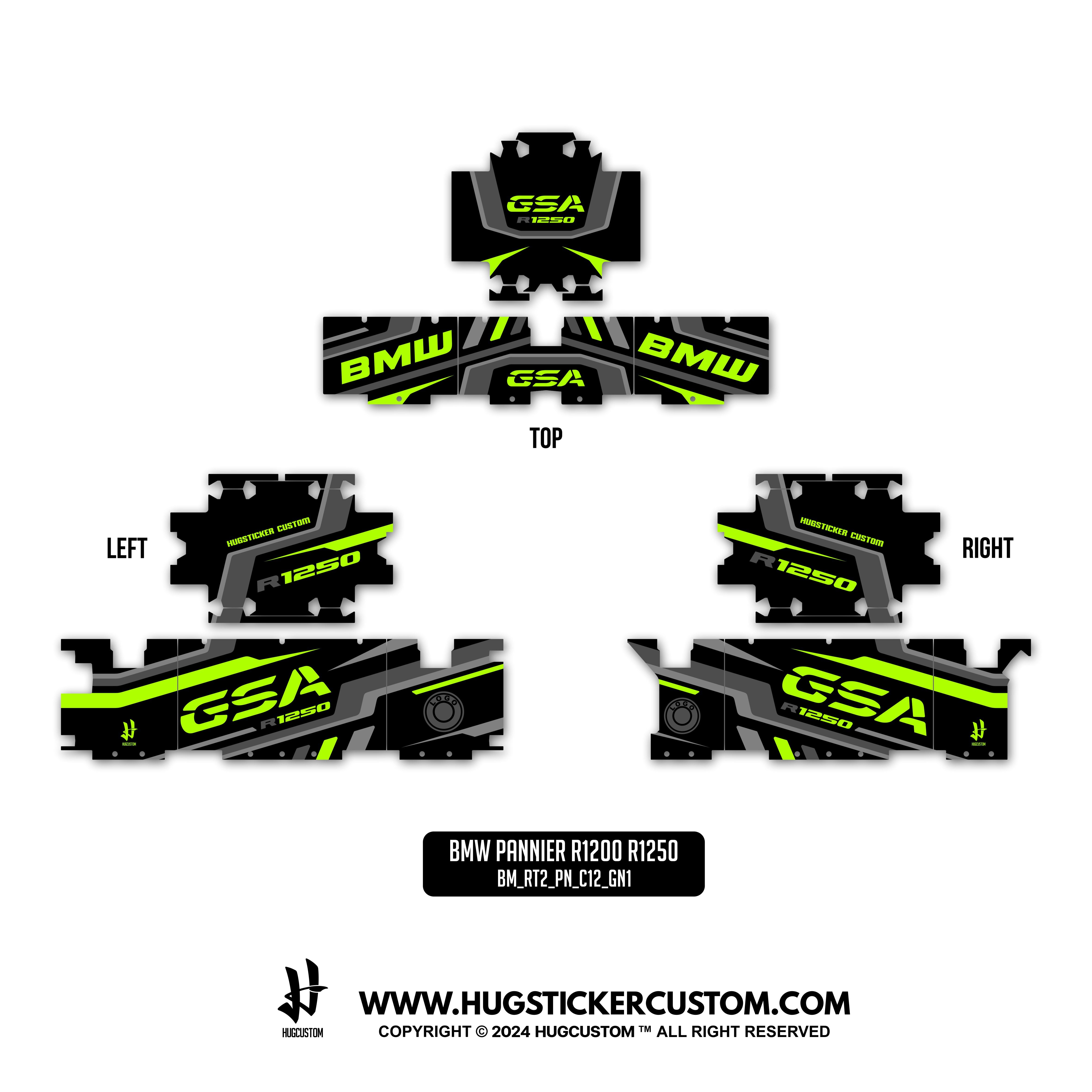 BMW R1200/1250 GS & GS Adventure Sticker – 'APRS23' Design - HUGSTICKERCUSTOM 