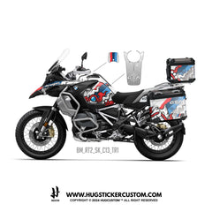 BMW R1200/1250 GS & GS Adventure Sticker – 'Yaks' Design - HUGSTICKERCUSTOM 