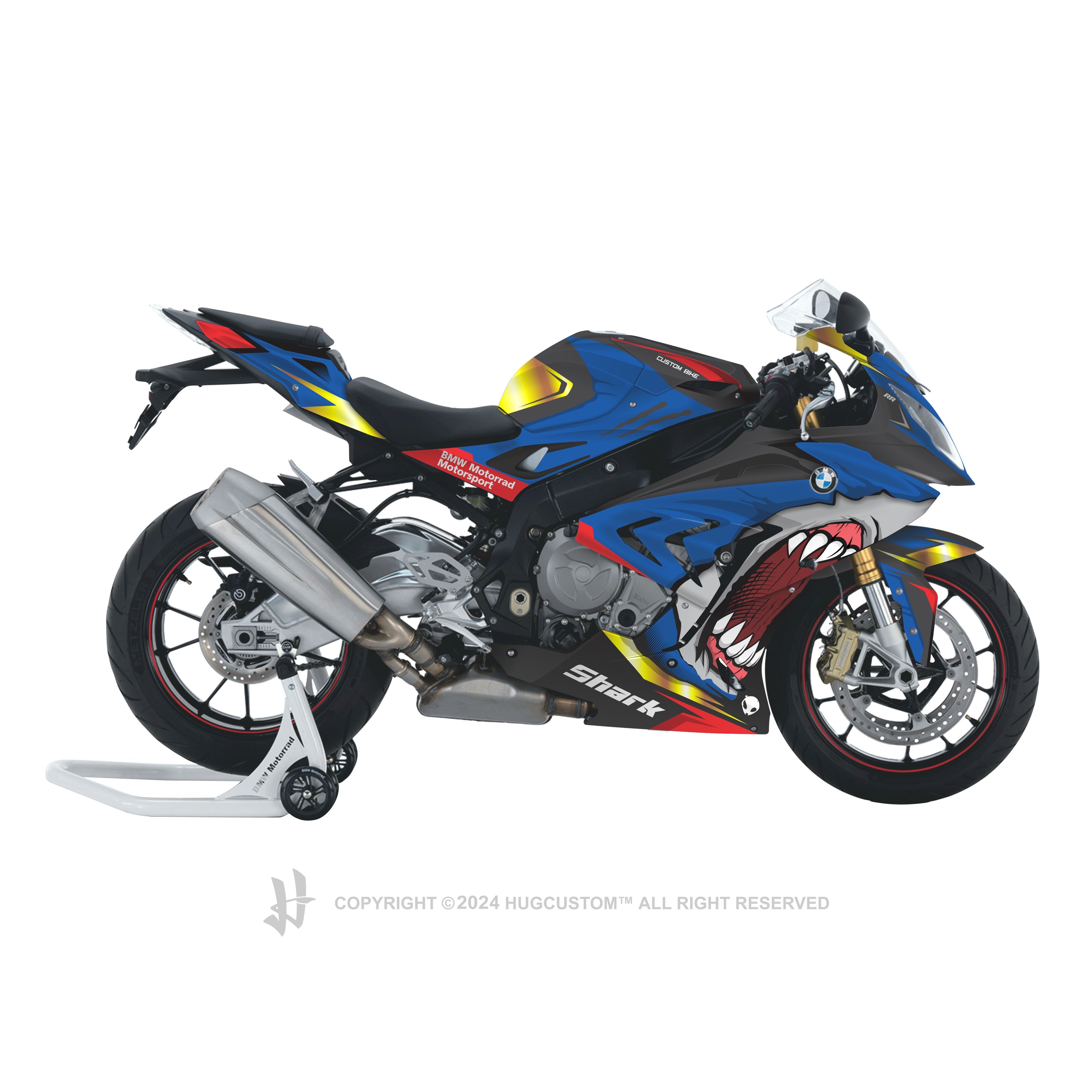 BMW S 1000 RR 2015-2019 Sticker - 'Shark' Design - HUGSTICKERCUSTOM 