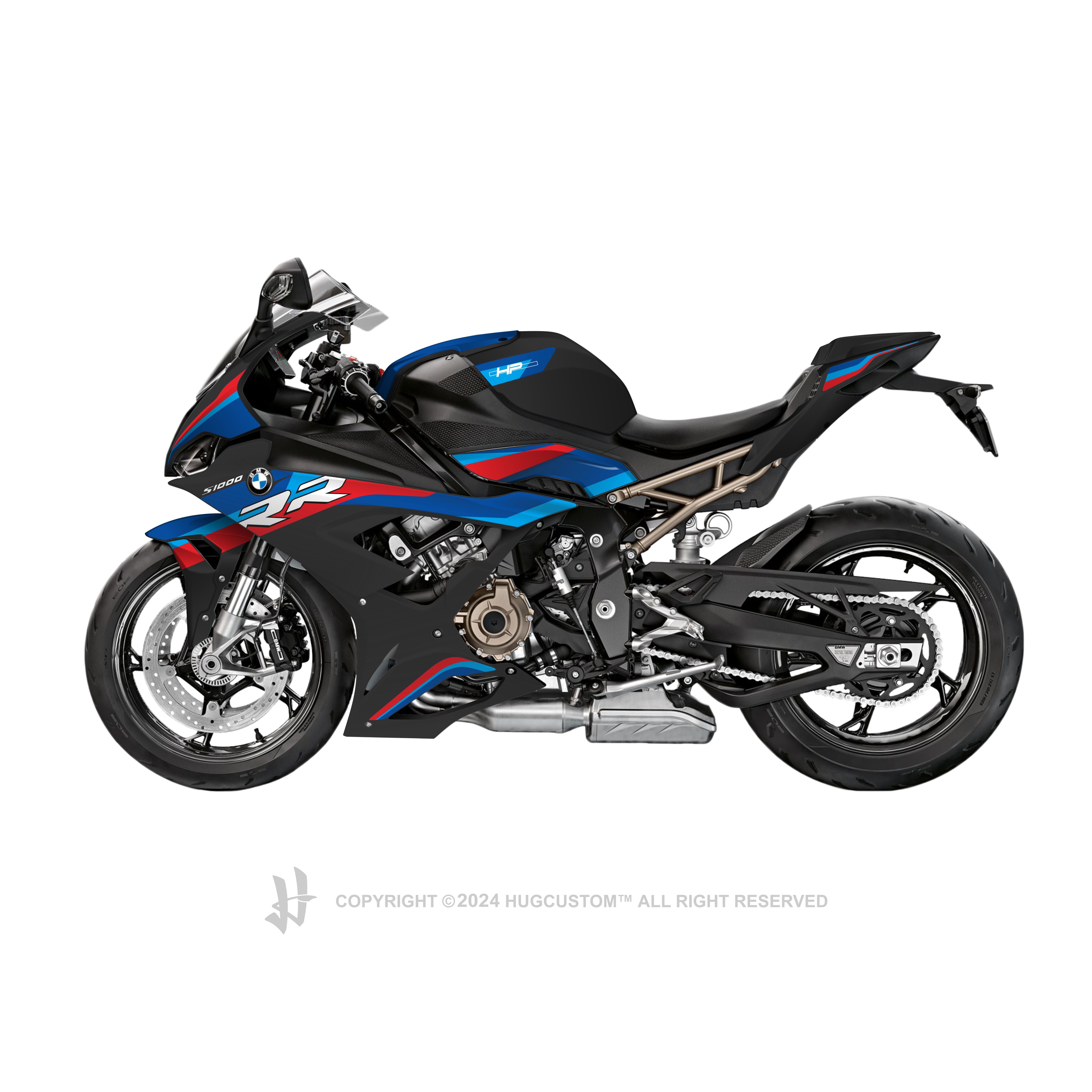 BMW S 1000 RR 2020-2023 Sticker - 'Tri Color' Design - HUGSTICKERCUSTOM 