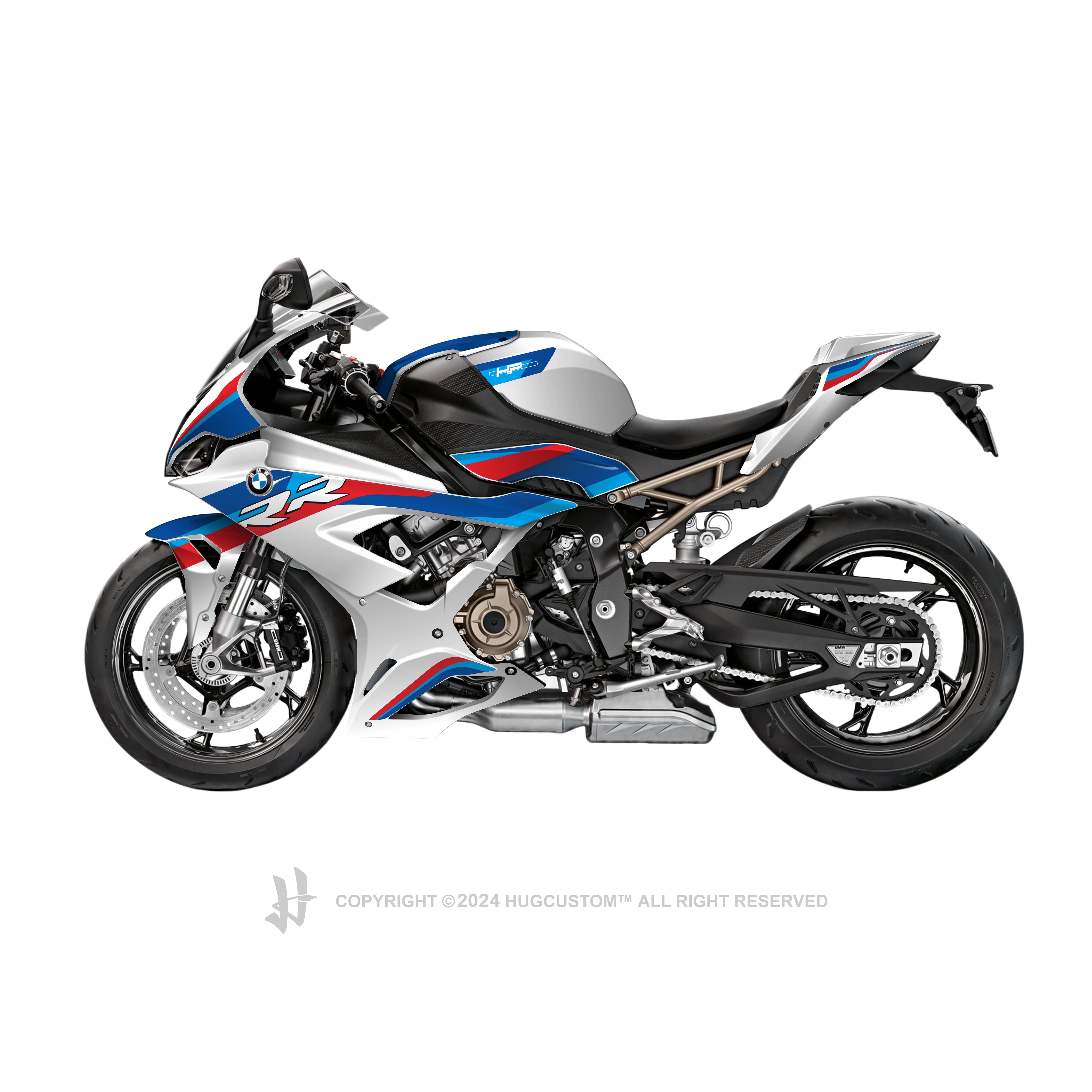 BMW S 1000 RR 2020-2023 Sticker - 'Tri Color' Design - HUGSTICKERCUSTOM 